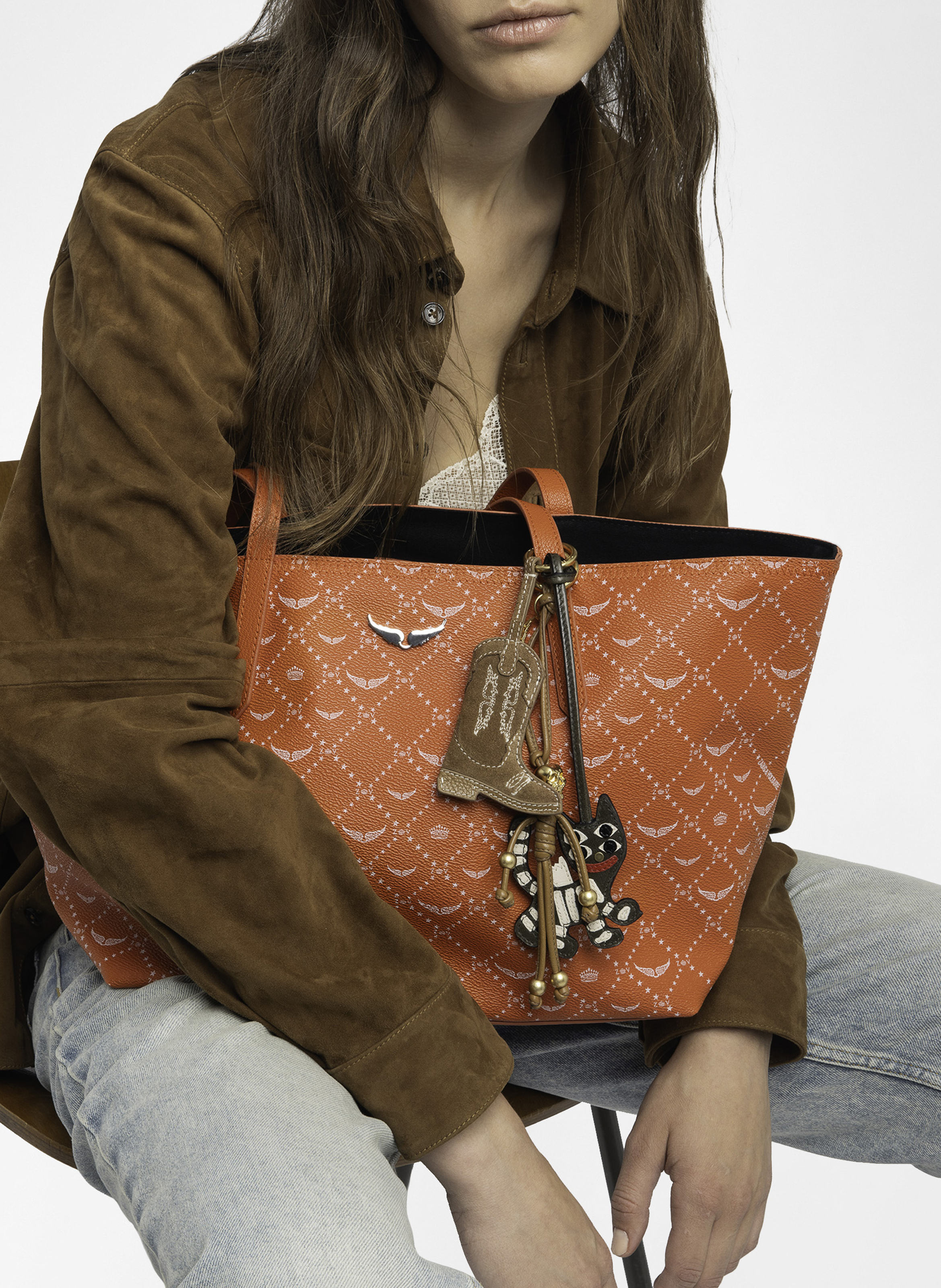 Cabas en cuir z shopper ZADIG&VOLTAIRE Orange