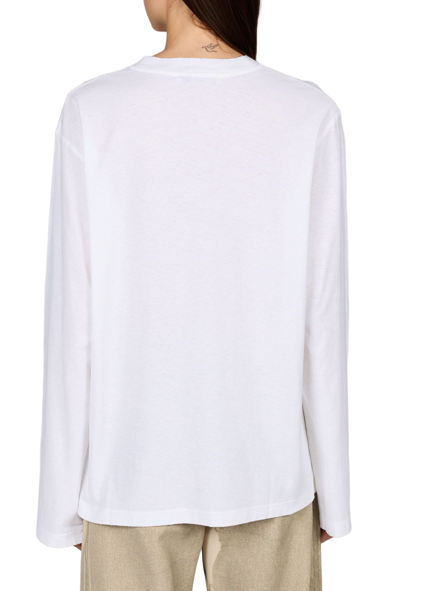 Printed long-sleeve T-shirt  ACNE STUDIOS White