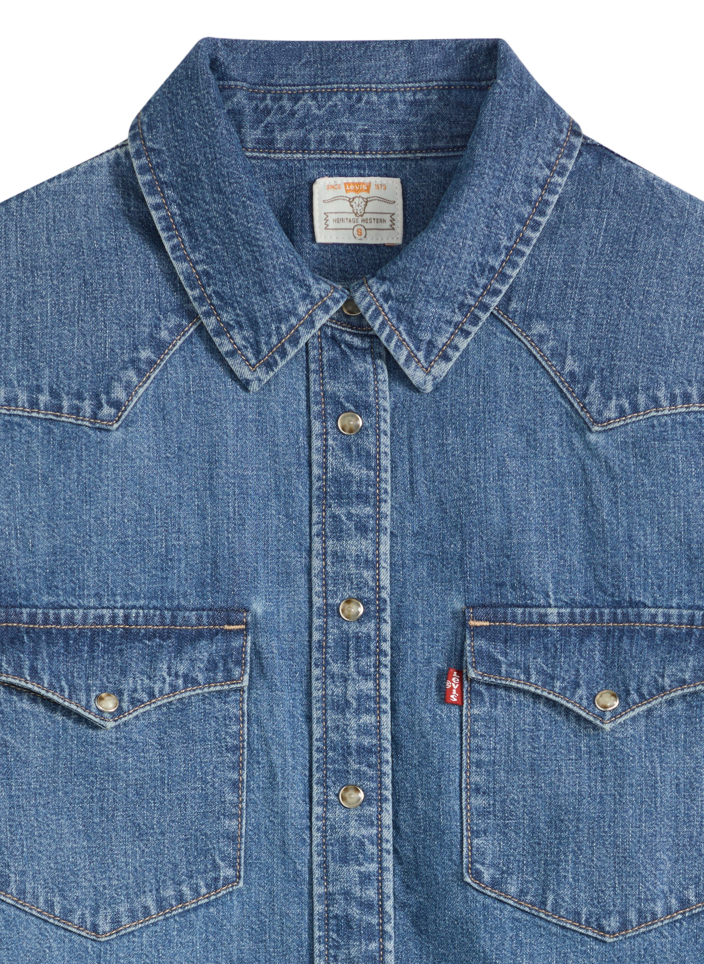 Overhemd Heritage Western van katoenen denim LEVI'S Blauw