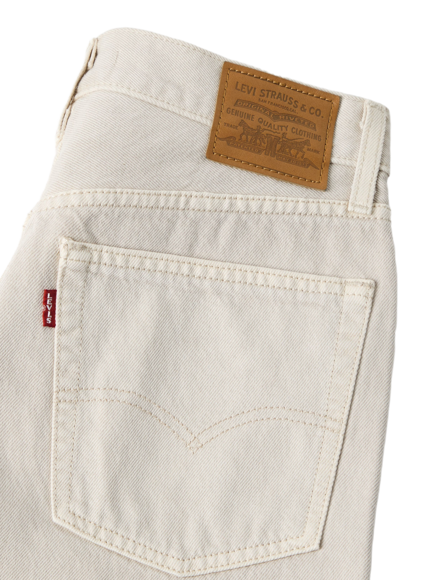 Schlabberhose Bootcut aus Baumwolle LEVI'S Weiss