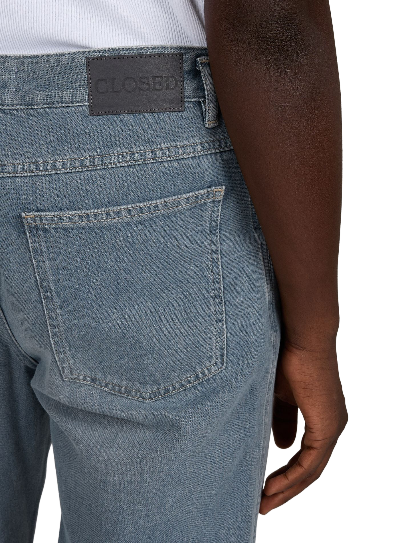 X-Lent Tapered Straight Leg Cotton Jeans CLOSED Grey