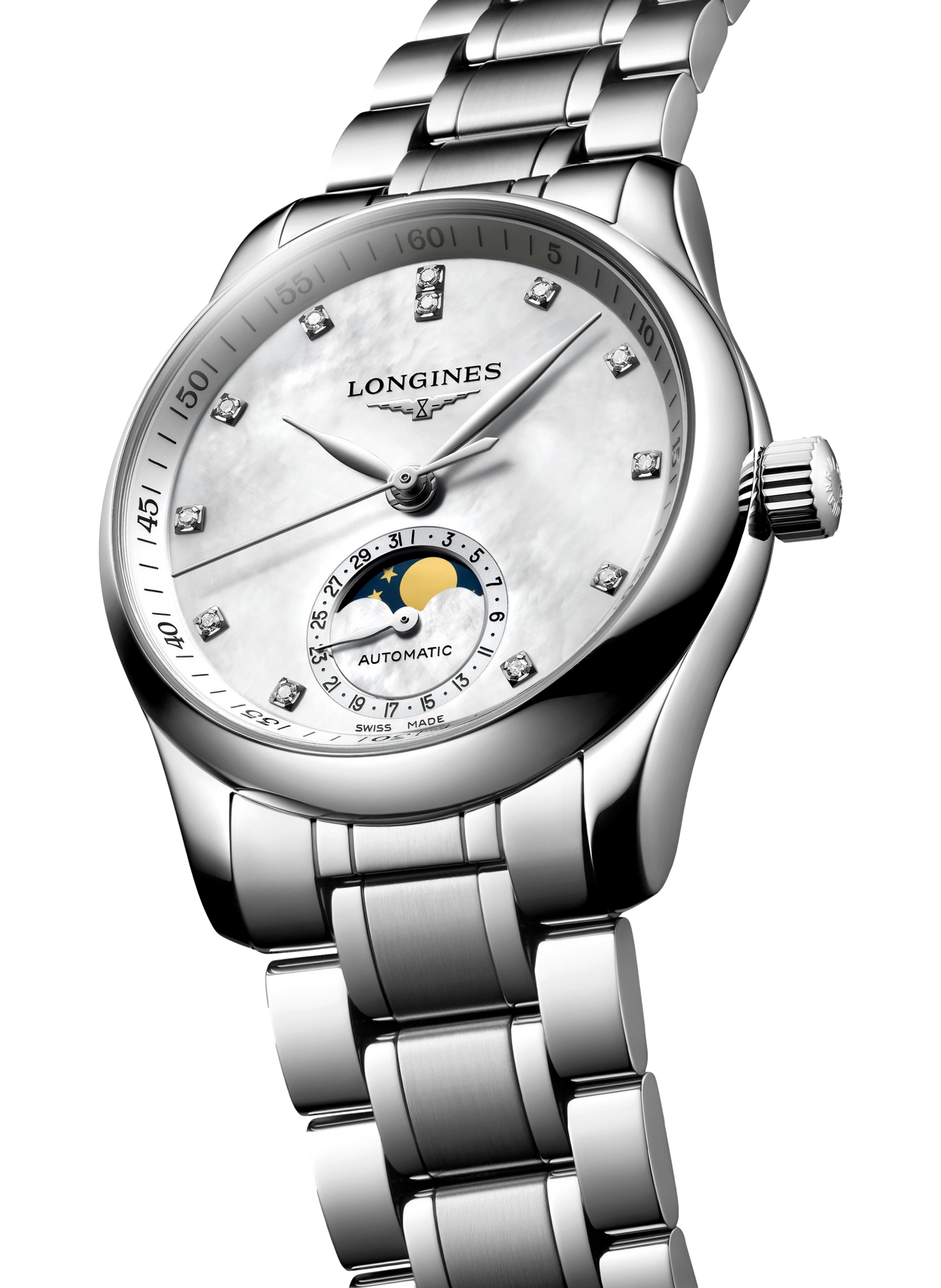 Montre automatique The Longines Master Collection en acier inoxydable LONGINES Blanc