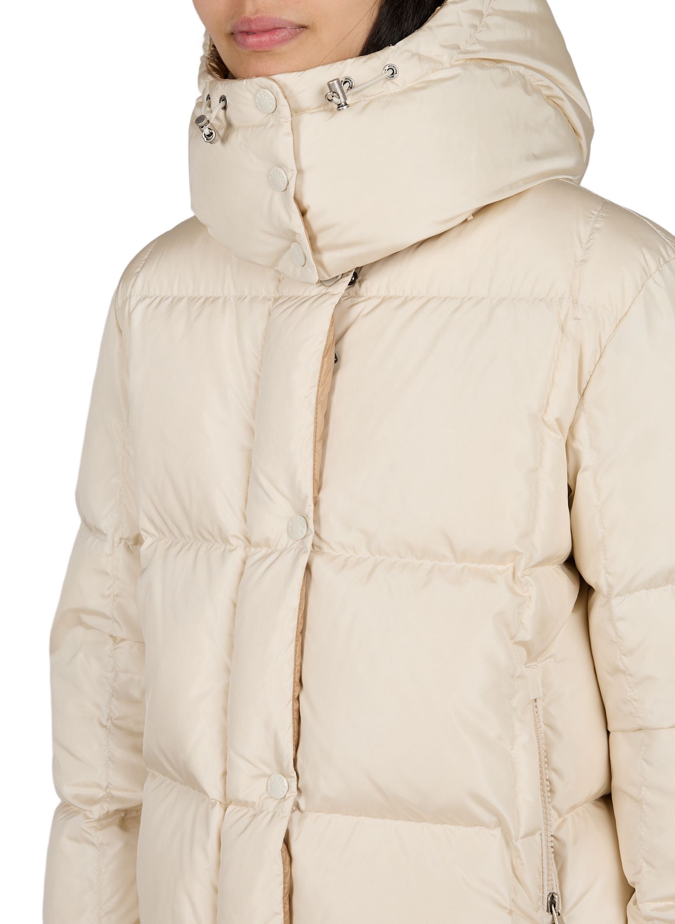 Removable hood padded jacket Castelnew MONCLER Beige