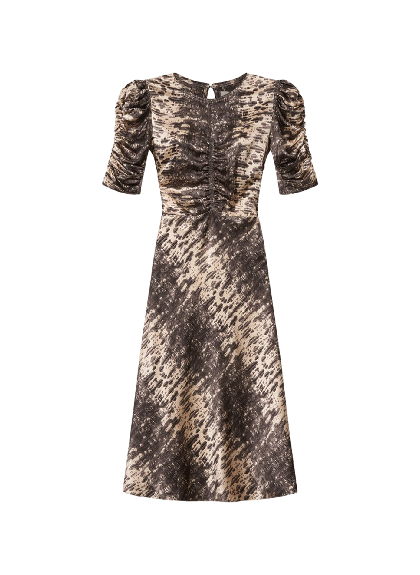 Robe Lemila à imprimé python en soie  ISABEL MARANT Beige