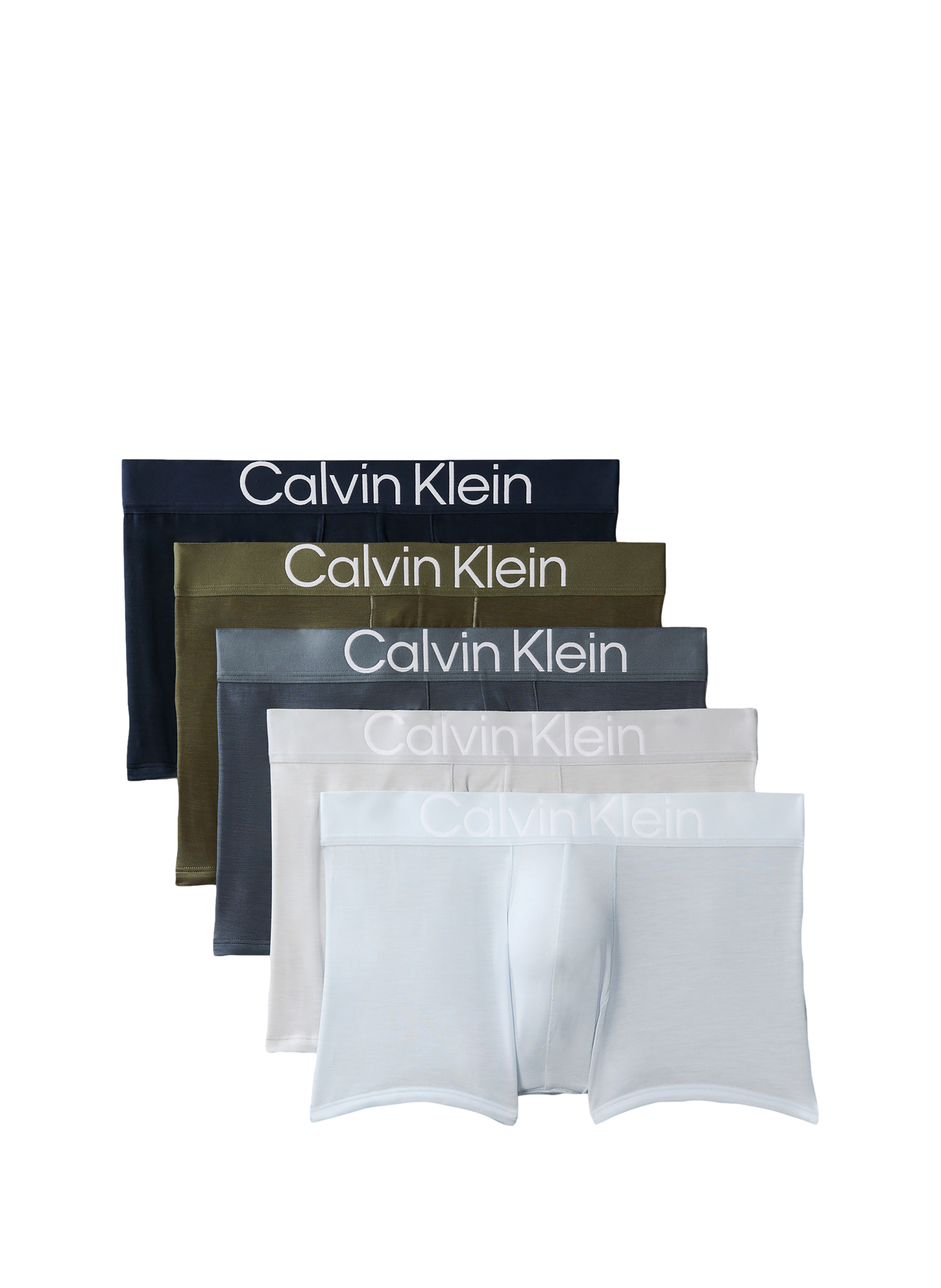 Lot de 5 boxers unis CALVIN KLEIN Multicolore