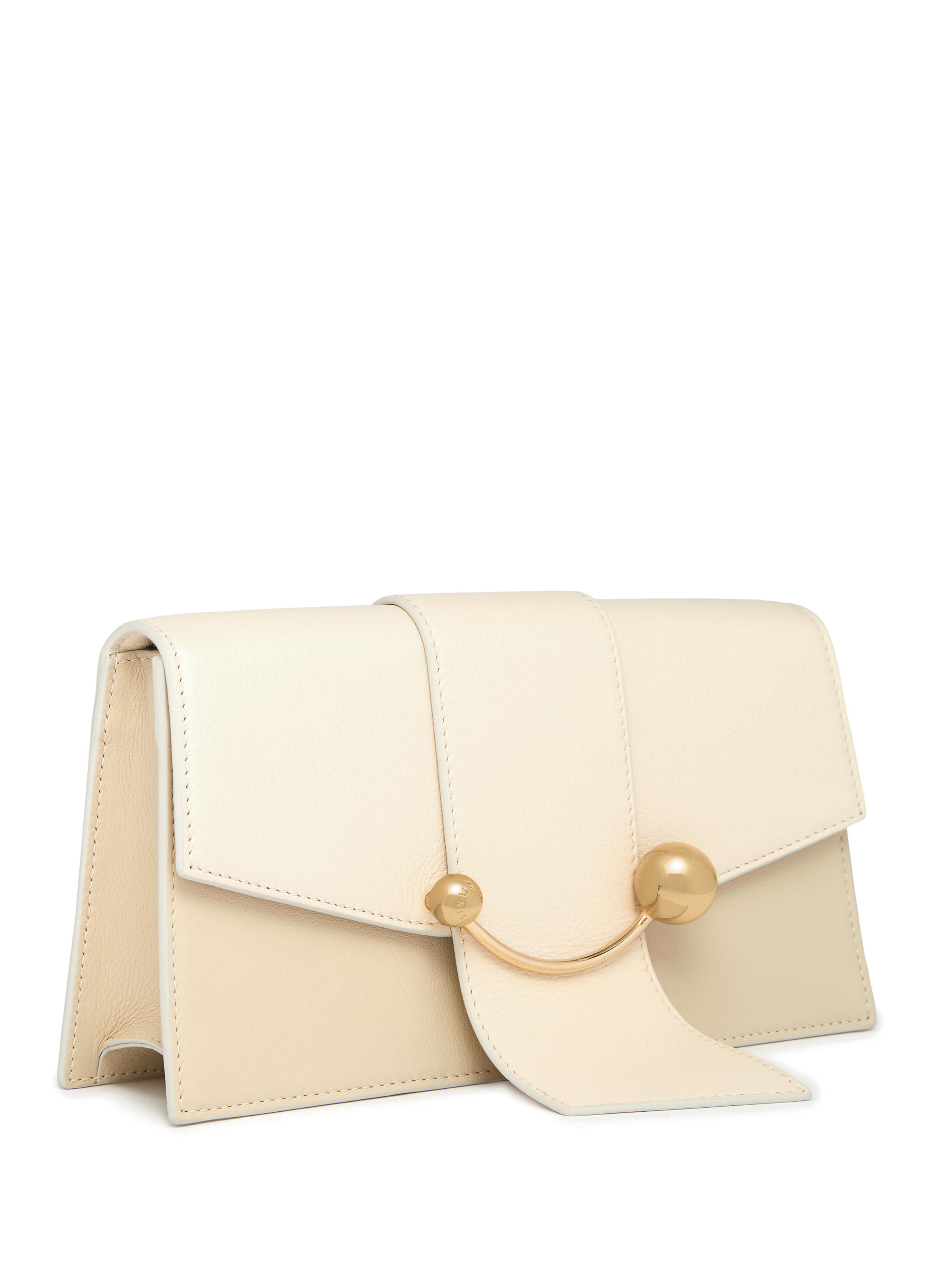 Sac porté épaule Mini Crescent en cuir de veau lisse