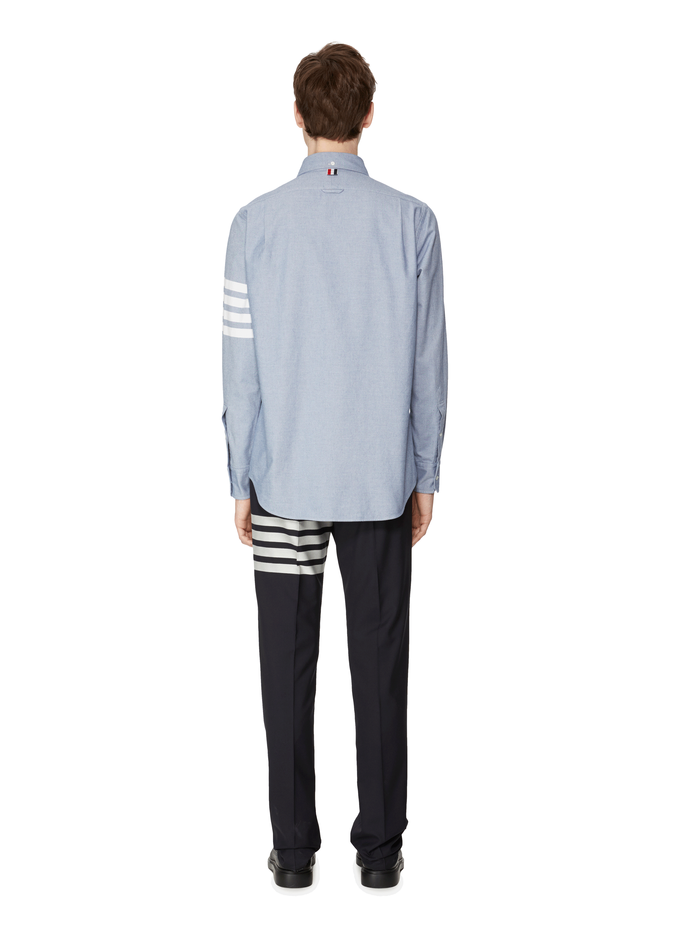 Wijdvallend katoenen overhemd THOM BROWNE Blauw