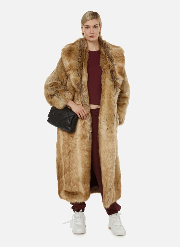 Fur-effect coat Brown by SAISON 1865 SAISON 1865 Fur-effect coat Brown