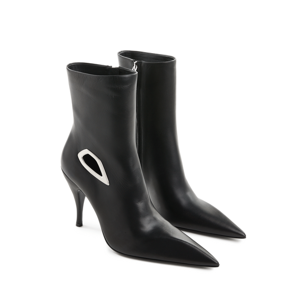 Off-white Crescent Bootie Ankle Boots In Black