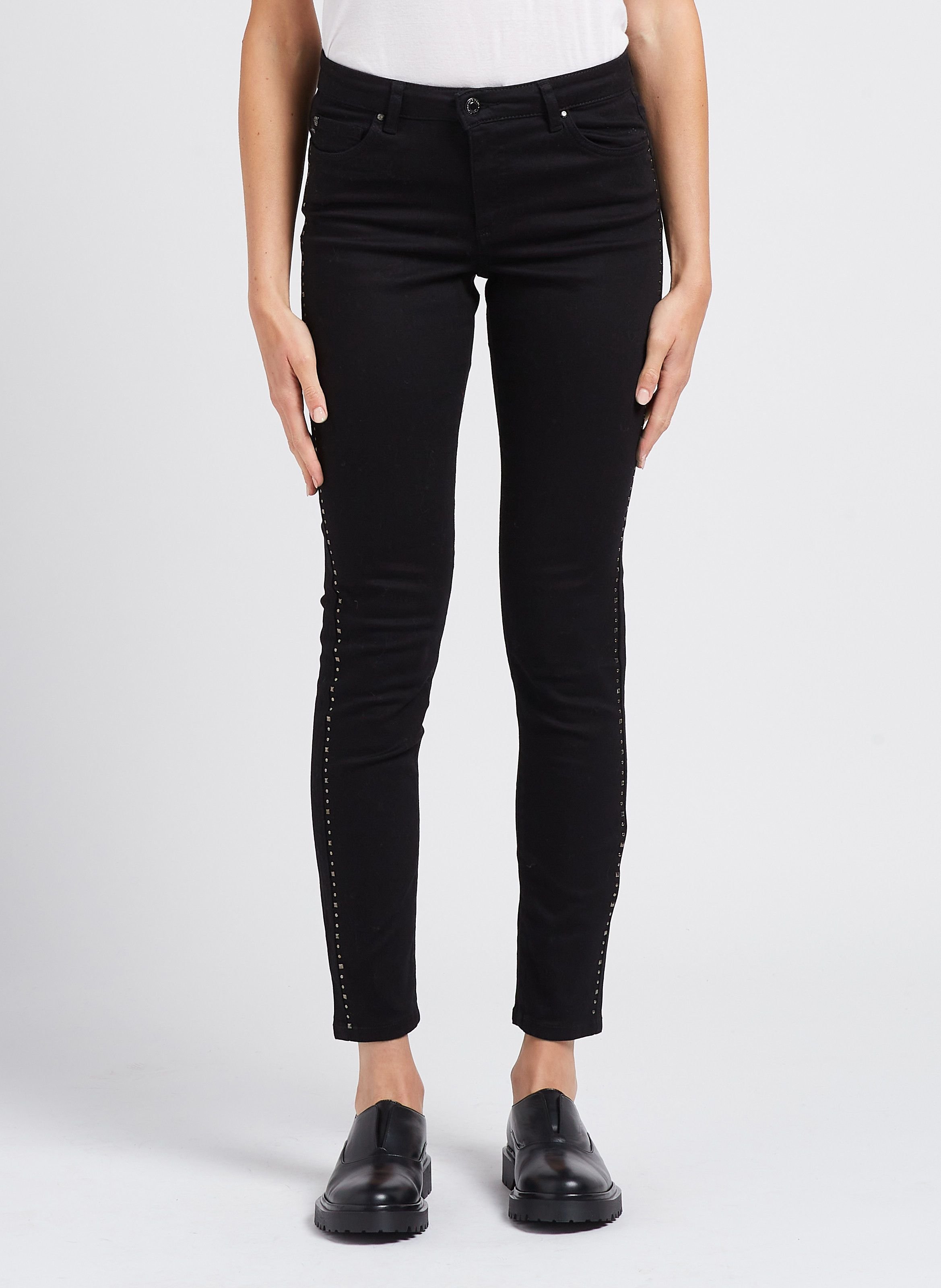 Jean skinny taille normale en coton mélangé