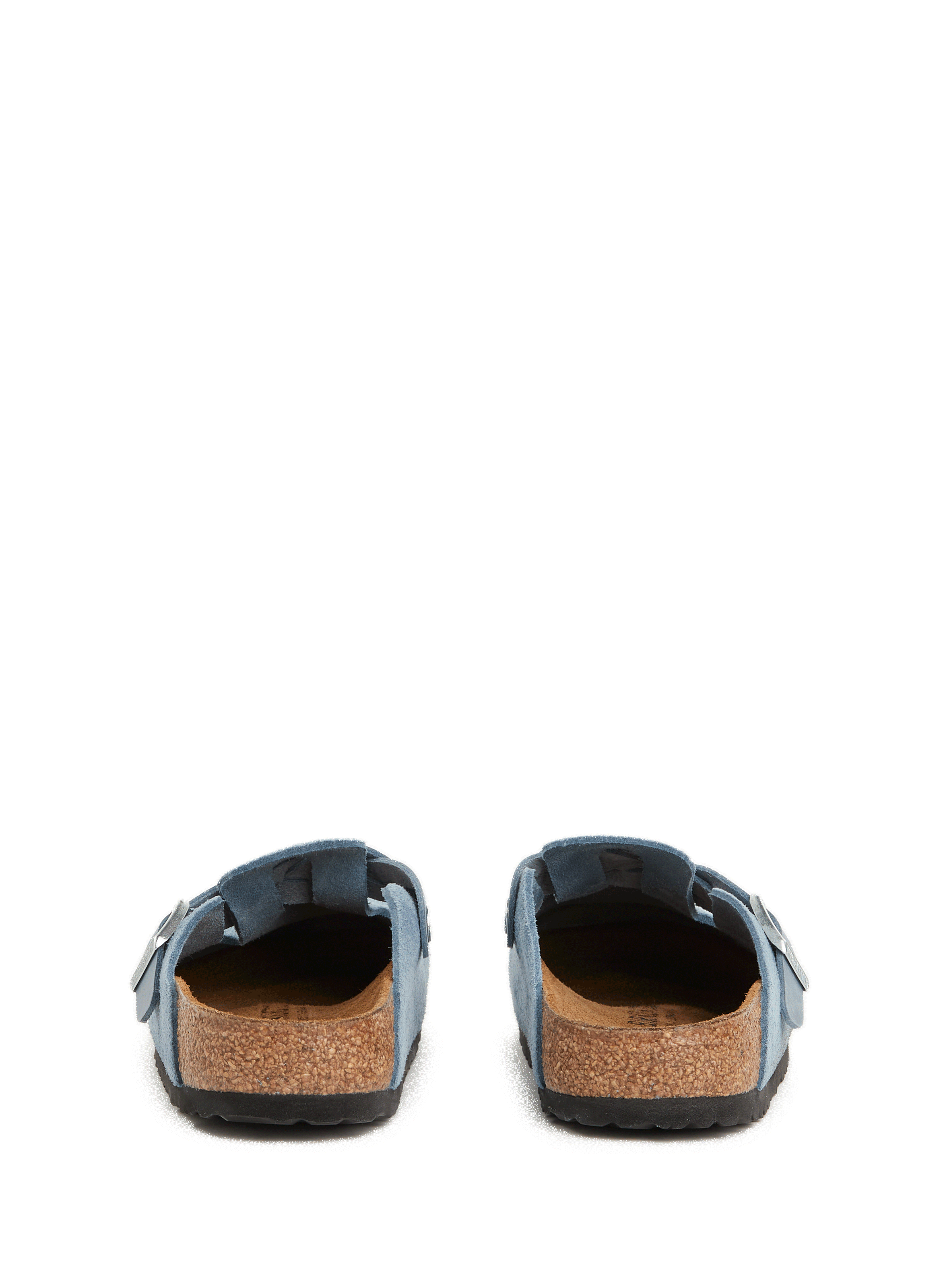 Mules en cuir suédé Boston BIRKENSTOCK Bleu