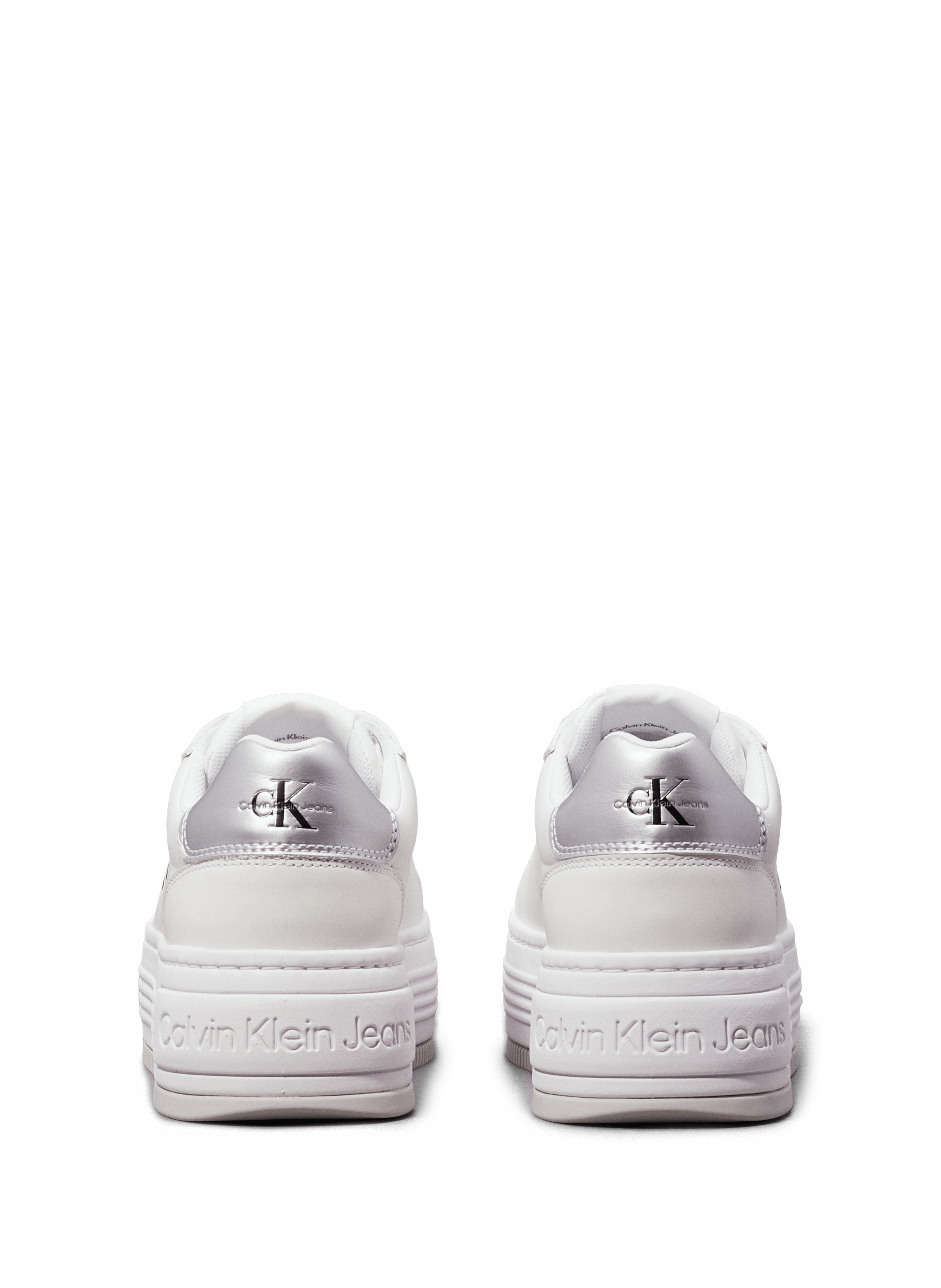 Baskets à plateforme en cuir  CALVIN KLEIN Gris