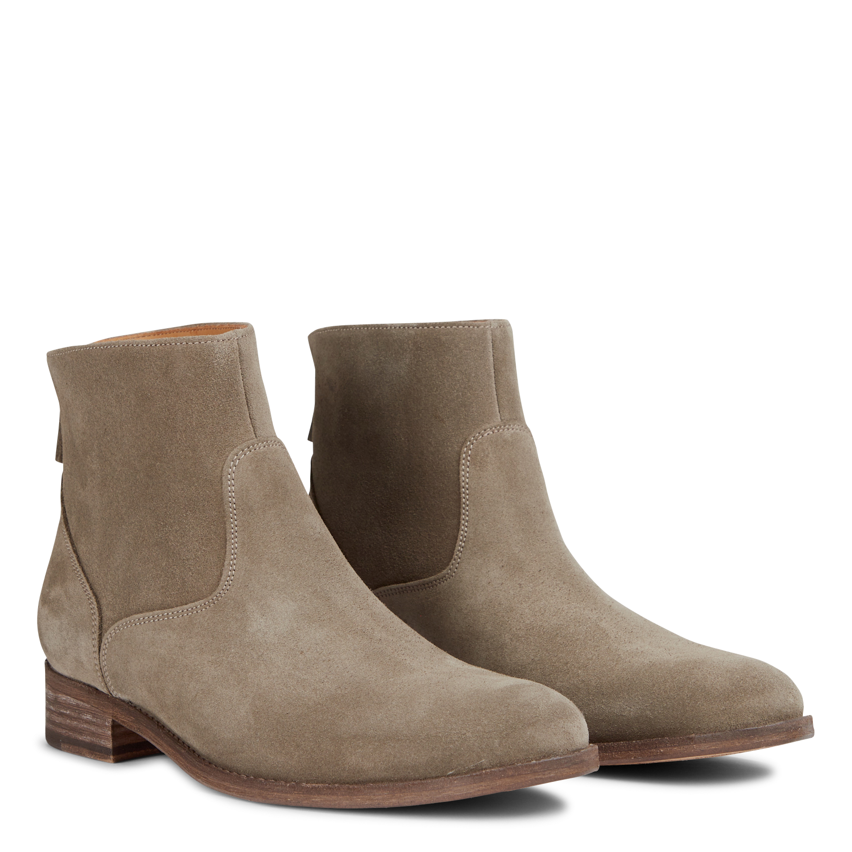 Boots plates en cuir ANTHOLOGY Kaki