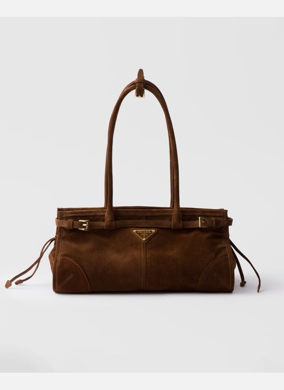 Sac à main prada bonnie en veau velours Marron by PRADA PRADA Sac à main prada bonnie en veau velours Marron