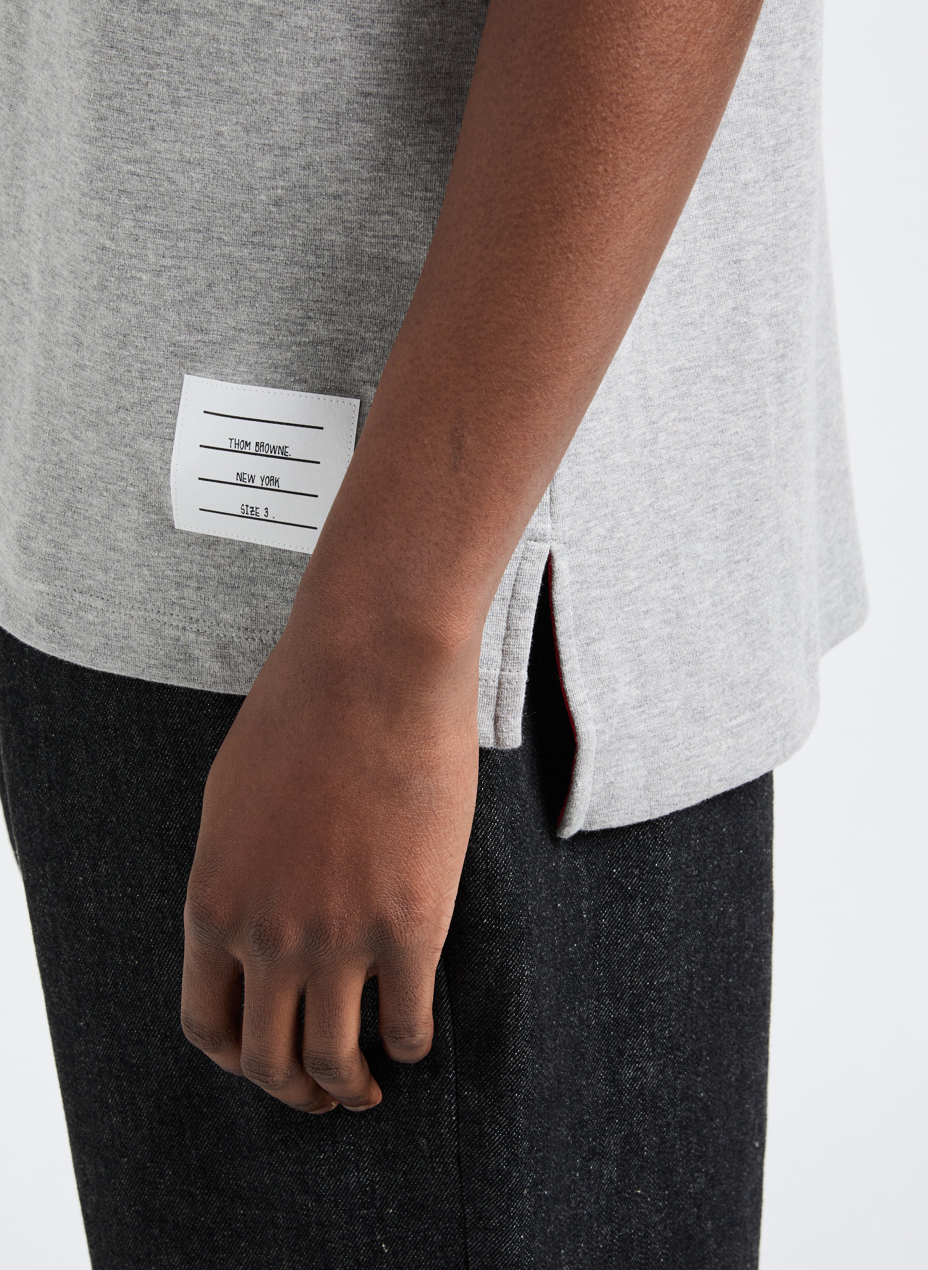 T-shirt with stripes THOM BROWNE Grey