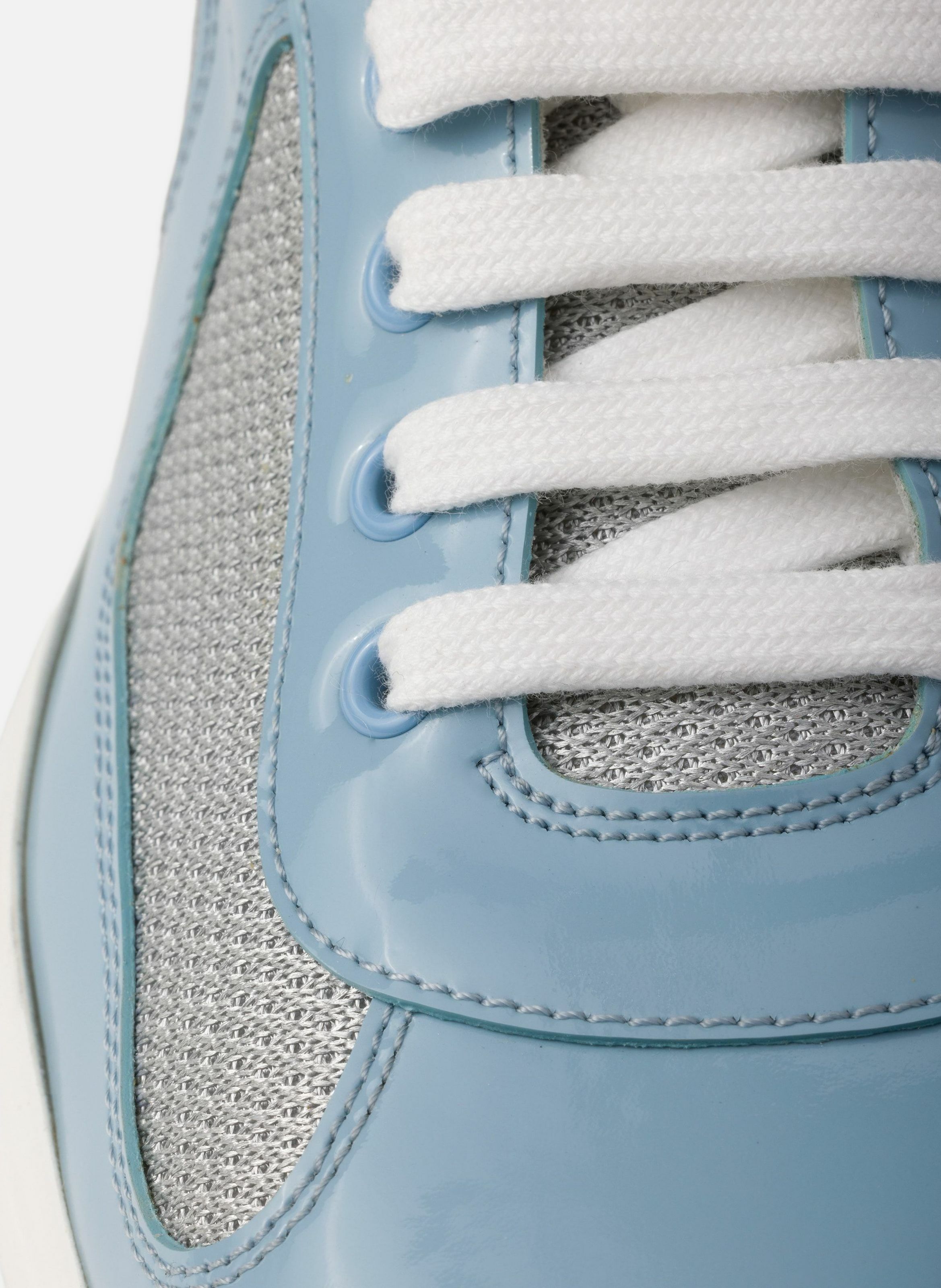 Sneakers prada america’s cup en cuir verni et tiss PRADA Bleu