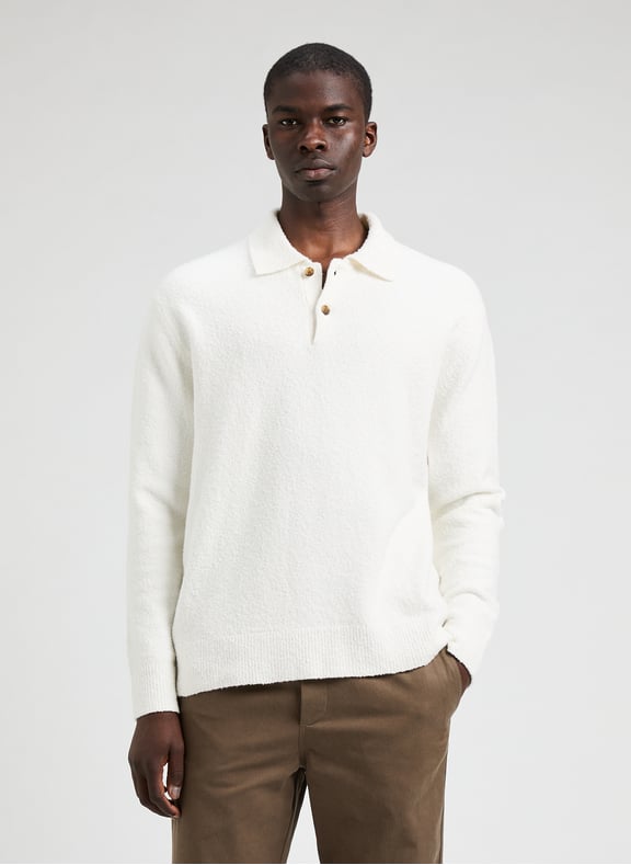 Pull à col polo Blanc by SAMSOE SAMSOE SAMSOE SAMSOE Pull à col polo Blanc