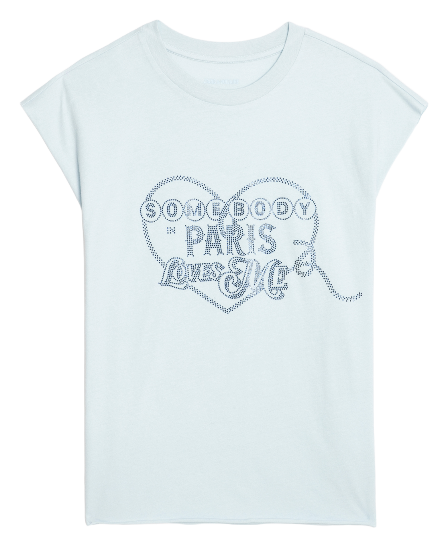 Tee-shirt col rond en coton cloe ZADIG&VOLTAIRE Bleu