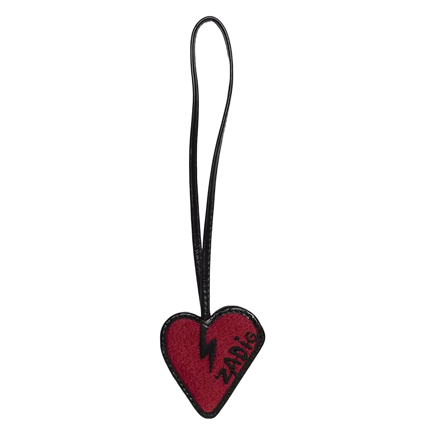 Charm coeur en cuir flash ZADIG&VOLTAIRE Noir