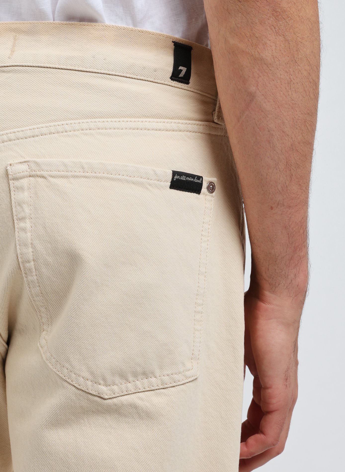 Straight cotton jeans 7 FOR ALL MANKIND Beige