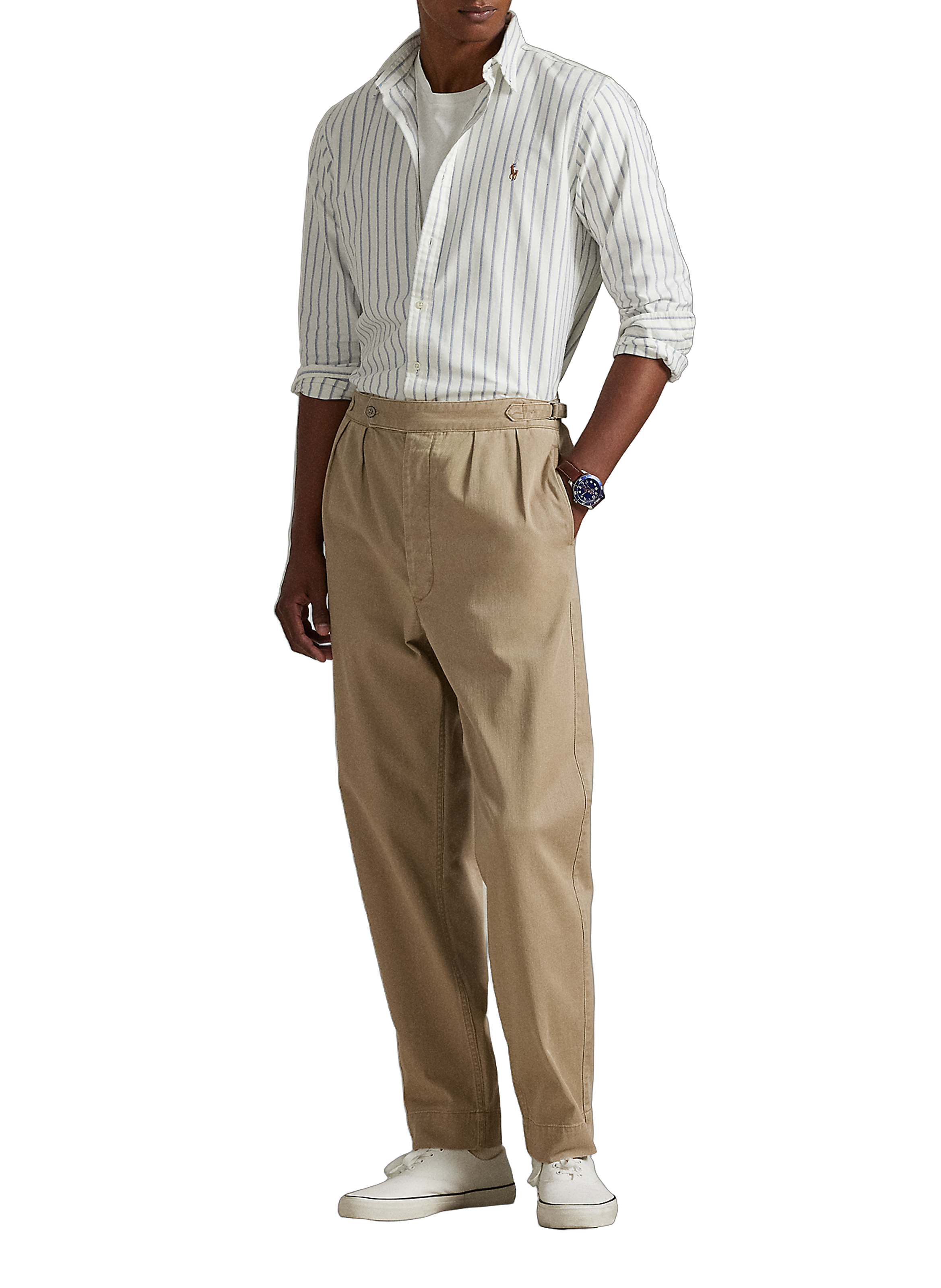 Slim striped cotton shirt POLO RALPH LAUREN White