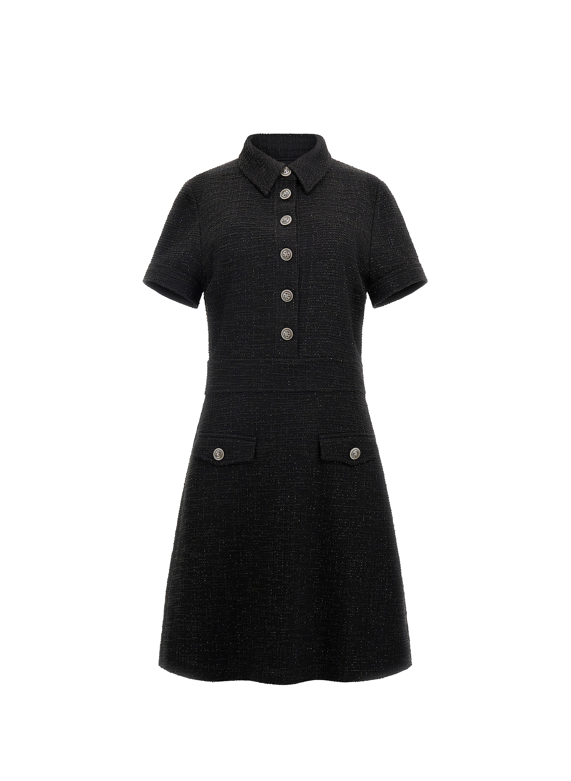 Fitted mini tweed dress GUESS Multicolour