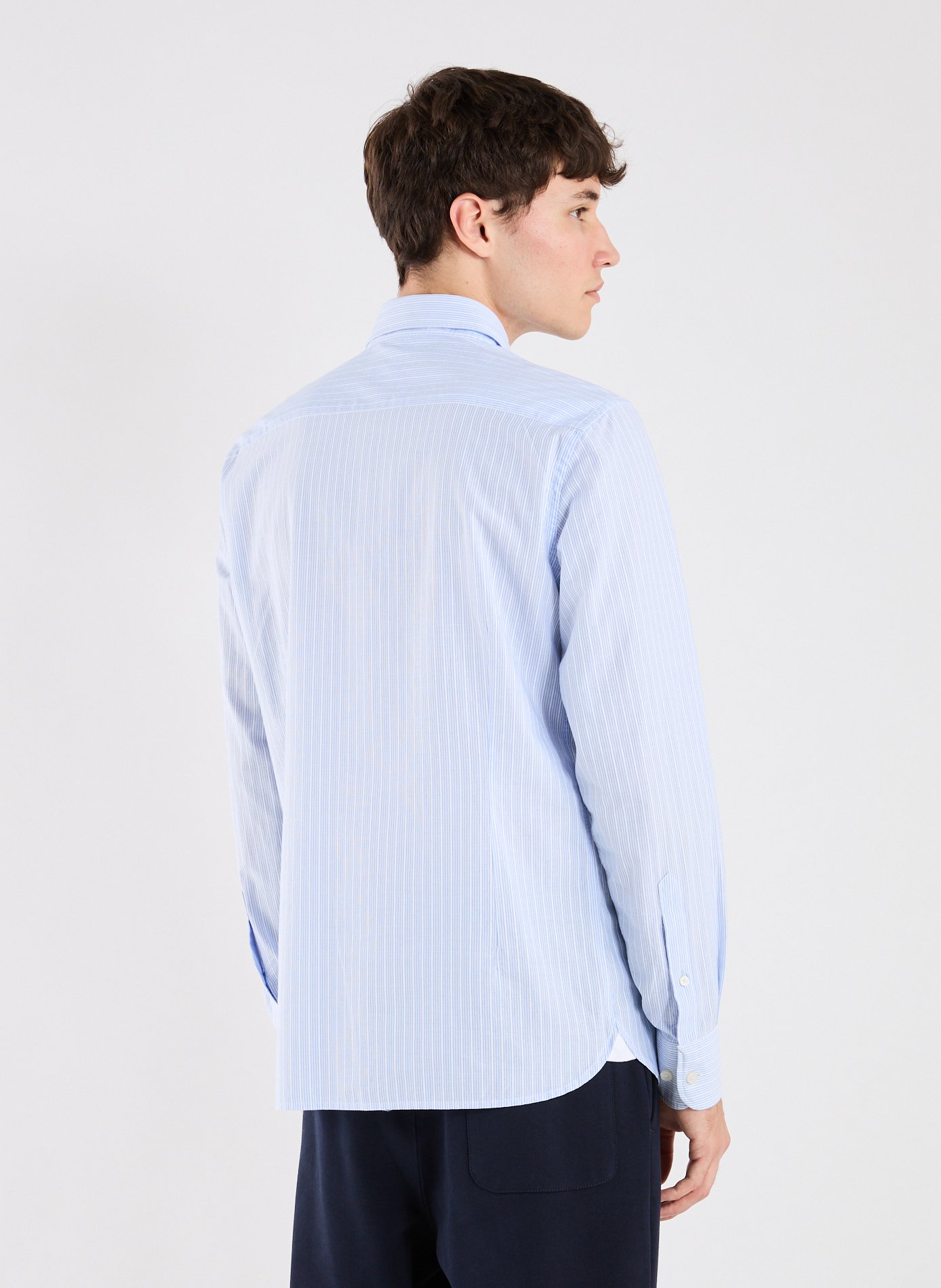 Chemise rayée en coton HACKETT Bleu