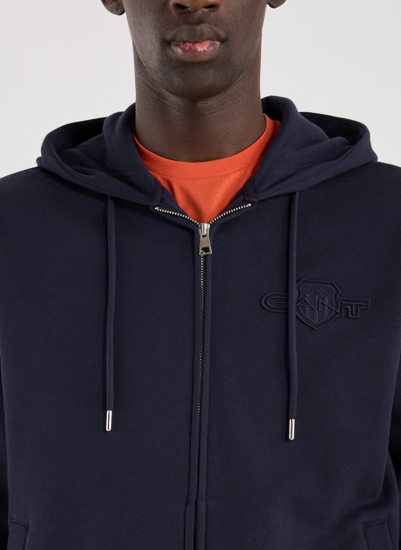 Hoodie en coton GANT Bleu