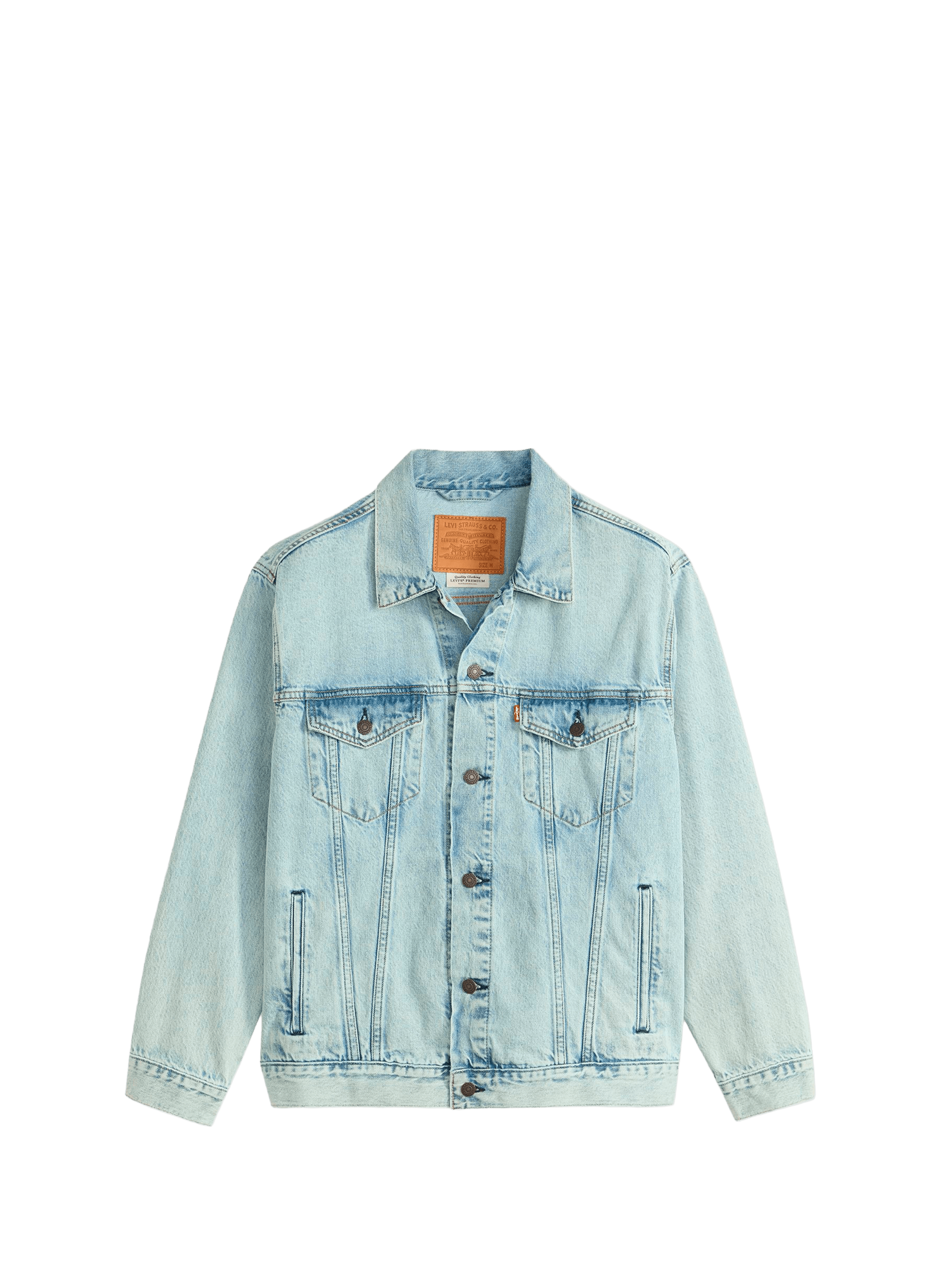Straight cotton denim jacket LEVI'S Blue