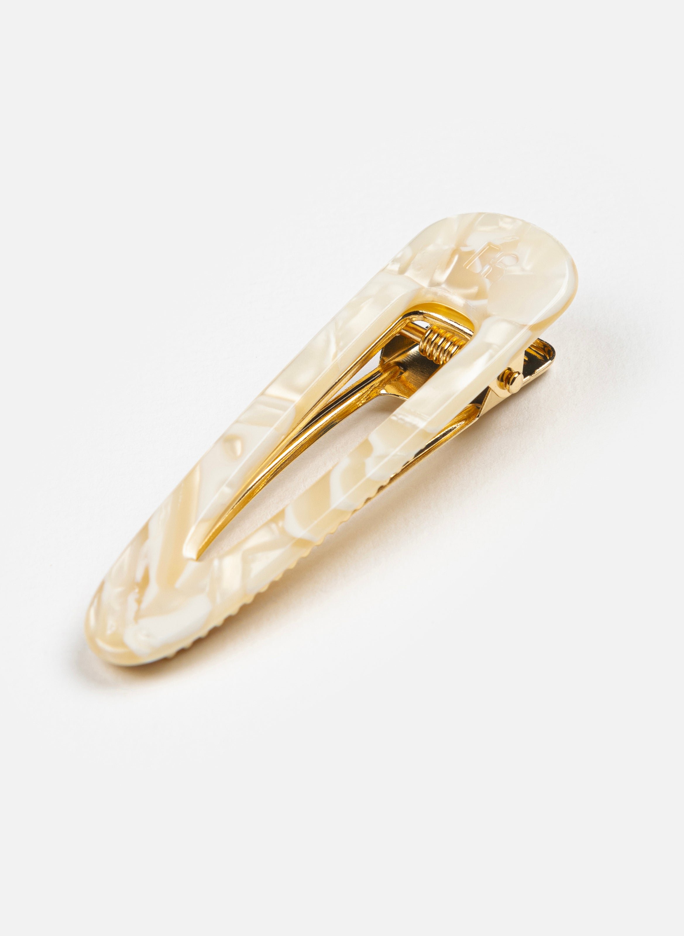 Barrette à cheveux triangle en acétate de cellulose et acier inoxydable KURAGE GINZA