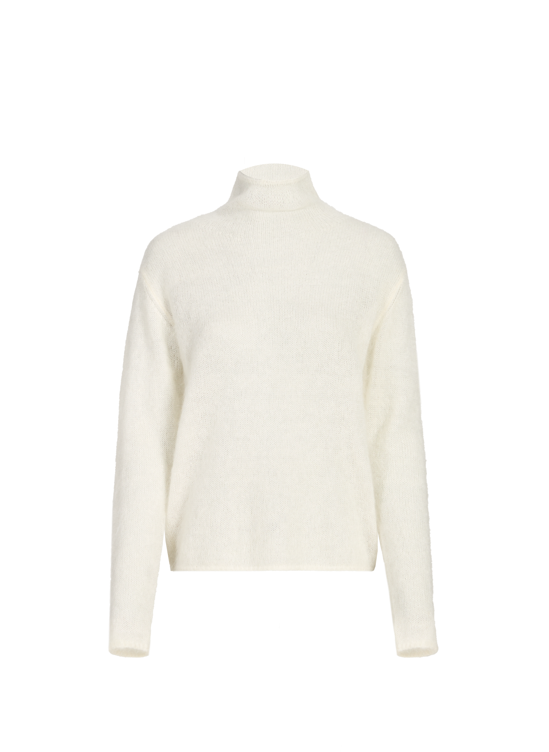 ADOLFO DOMINGUEZ Mohair blend turtleneck sweater. Beige