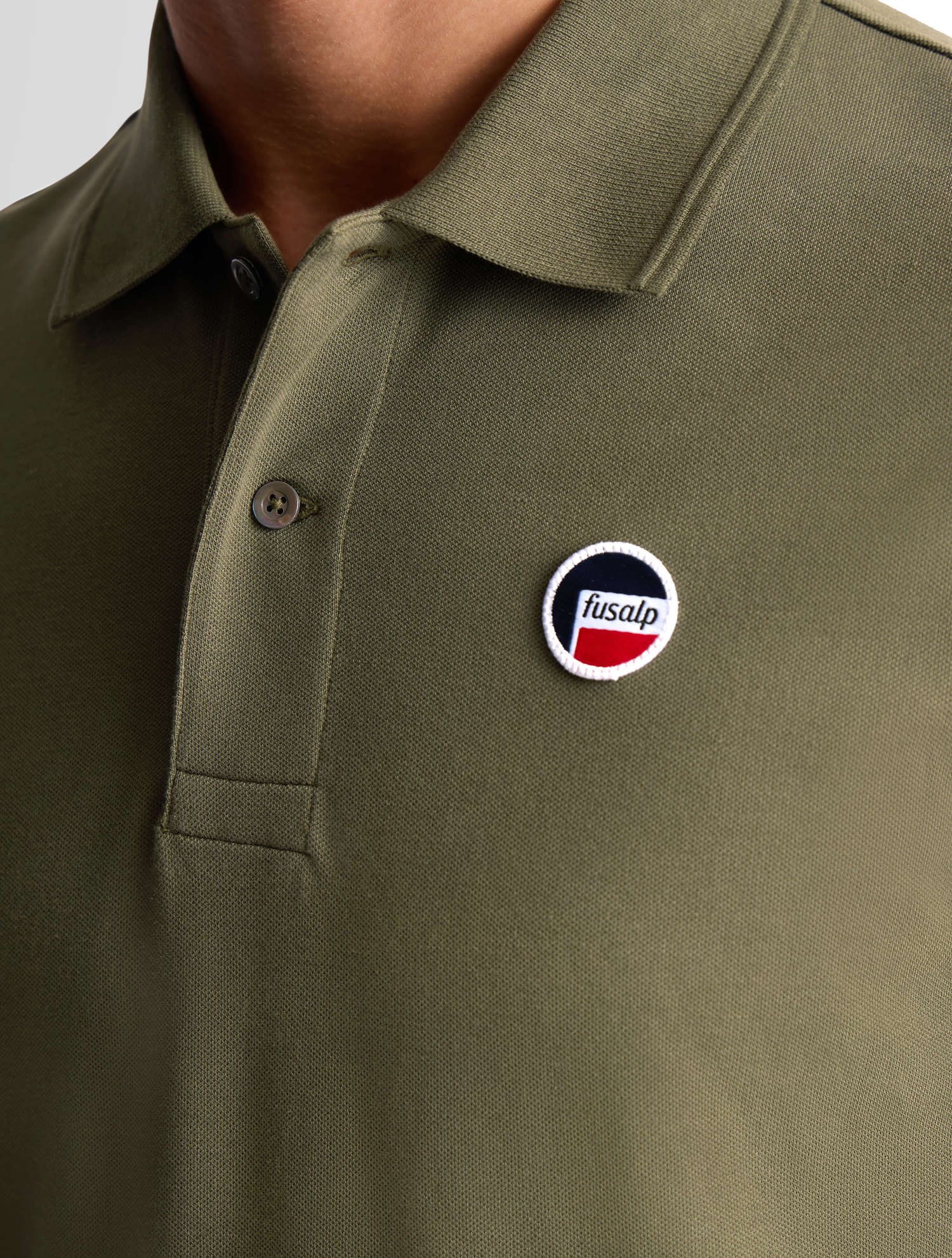 Polo manches courtes elbin col polo coupe ajustée FUSALP Kaki