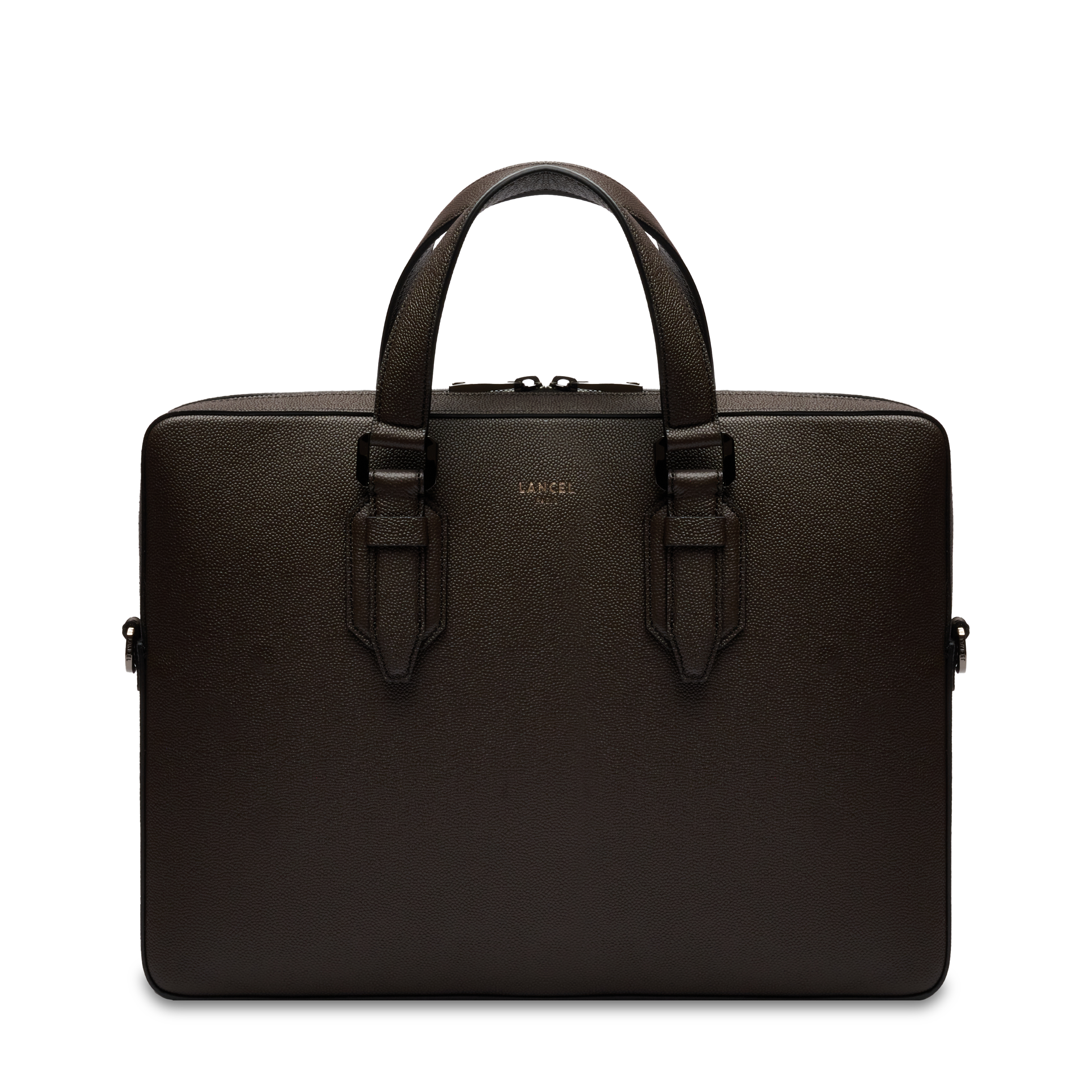 Porte-documents zippé 15"6 charlie de lancel en cuir LANCEL Gris