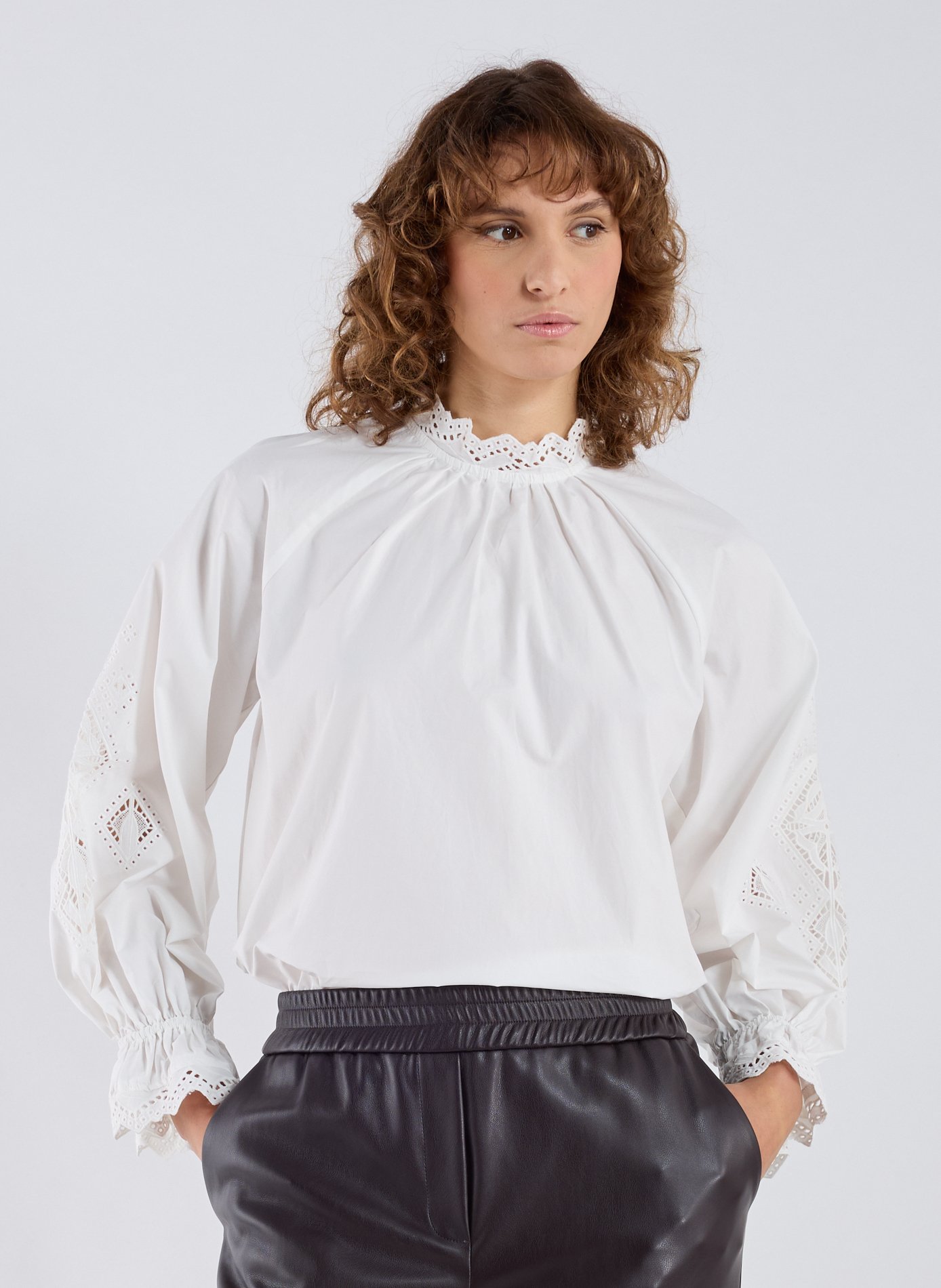 SUNCOO Straight cotton blouse White