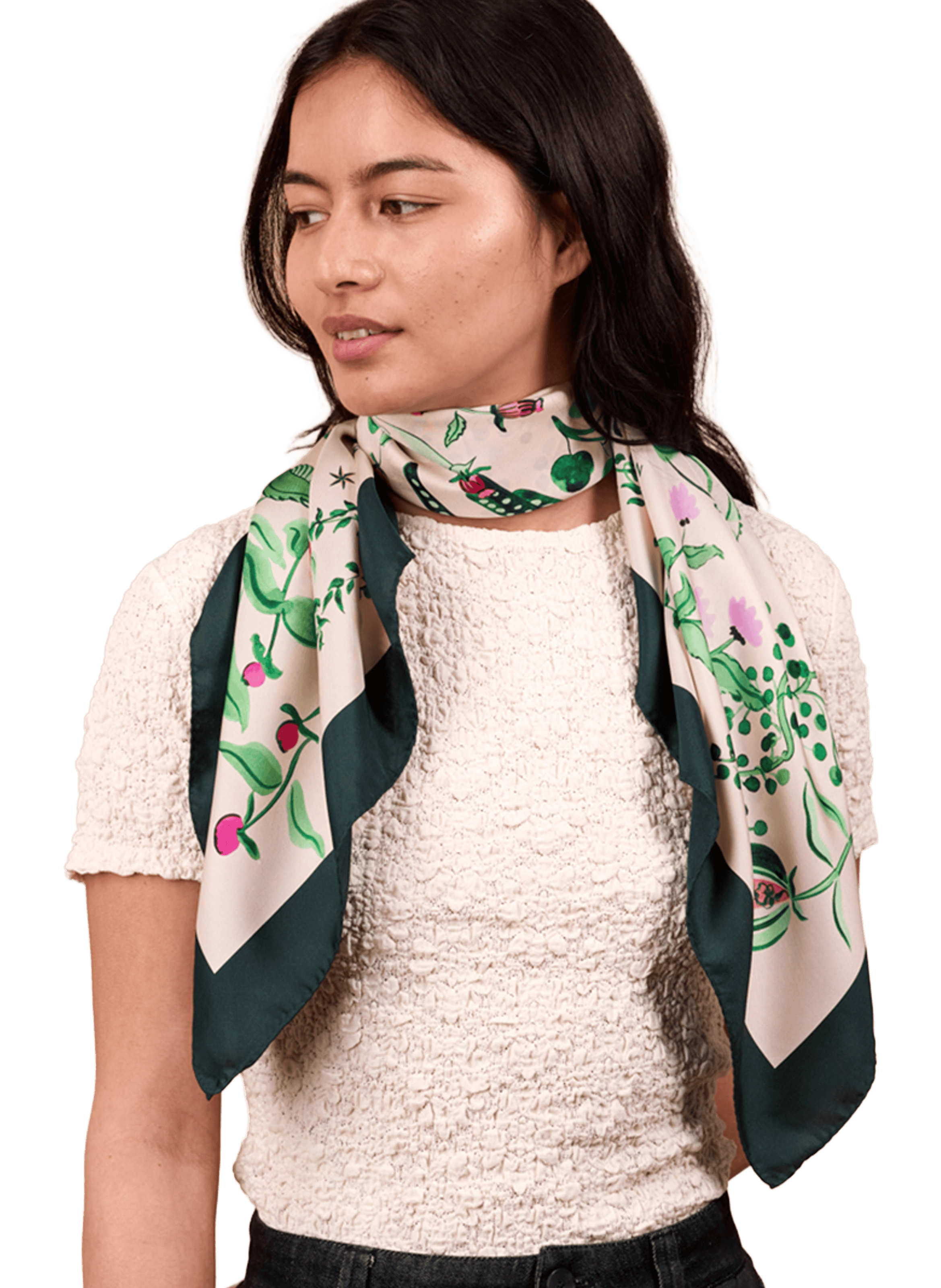 Toile Fantastique - Carré 90 imprimé en soie PETITJEAN PARIS Multicolore