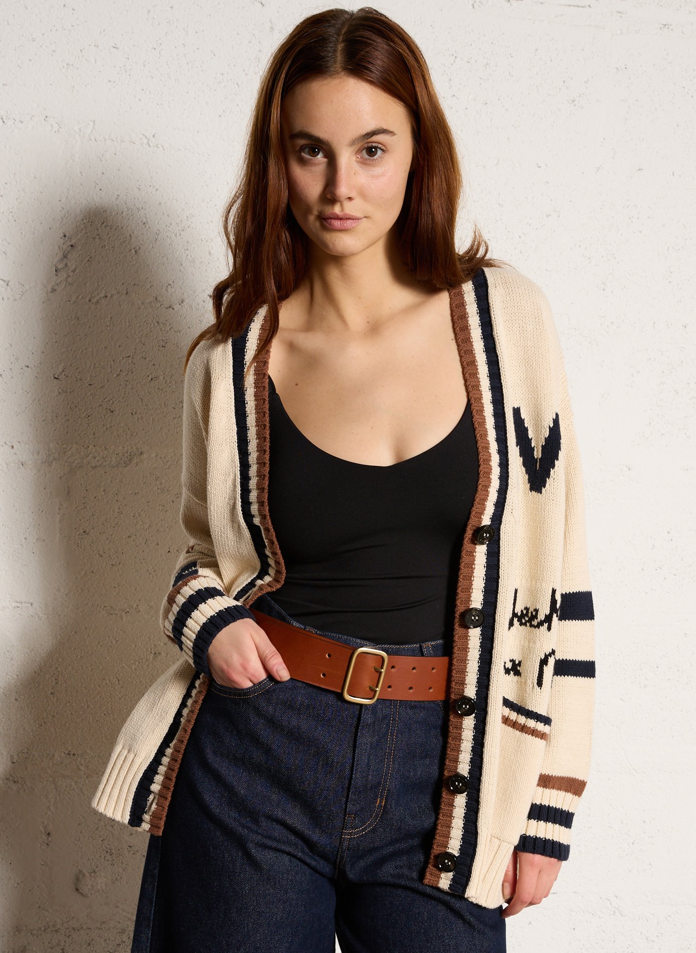 Ceinture en cuir eva MAISON 123 Beige