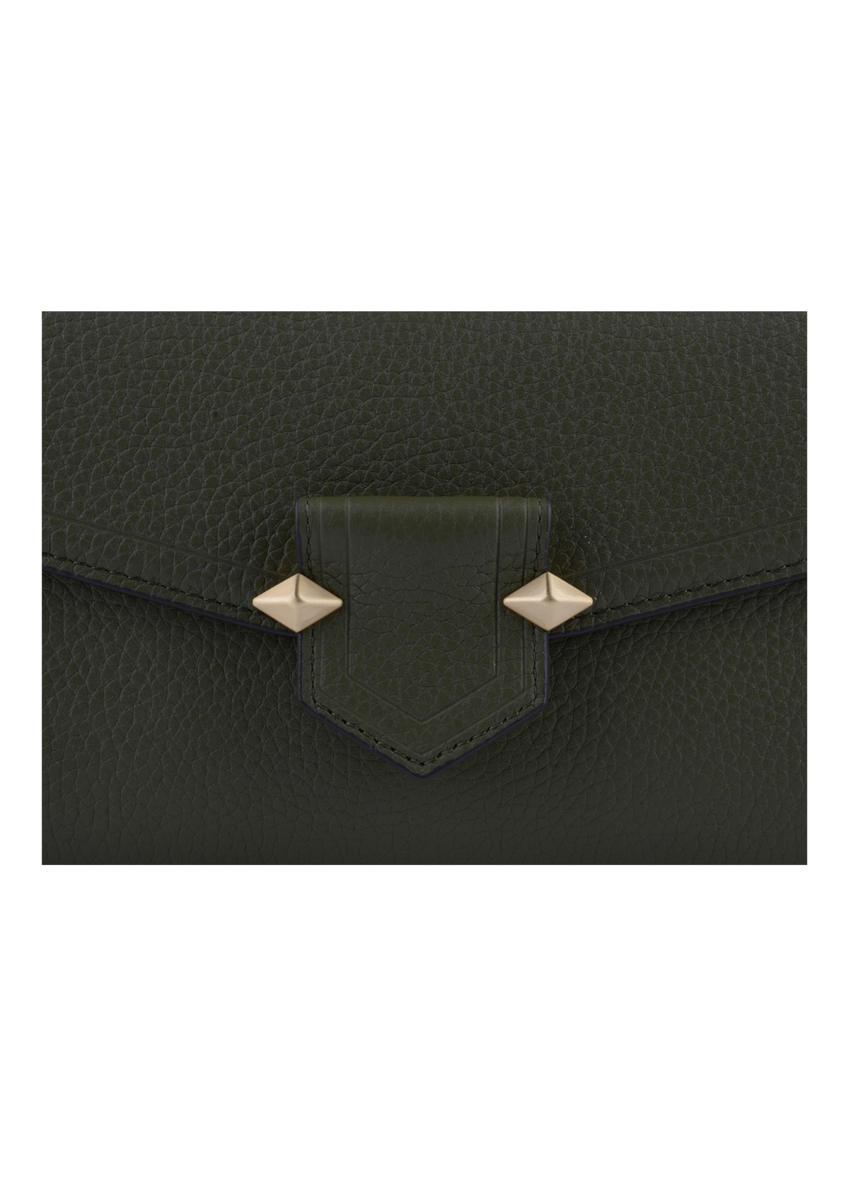 Sèvres | pochette en cuir de vachette Kaki