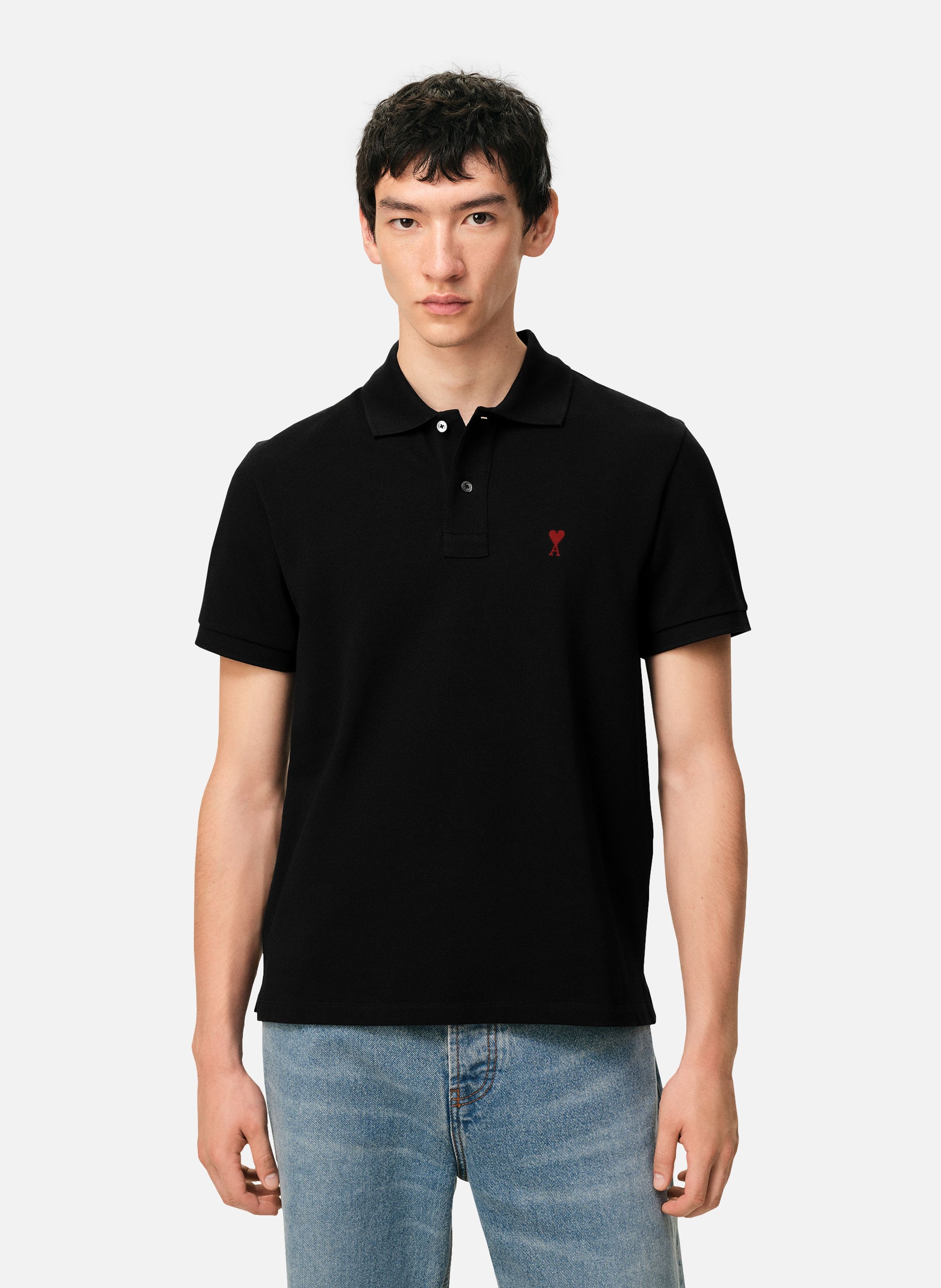 Polo Ami de Coeur unisexe AMI PARIS Noir