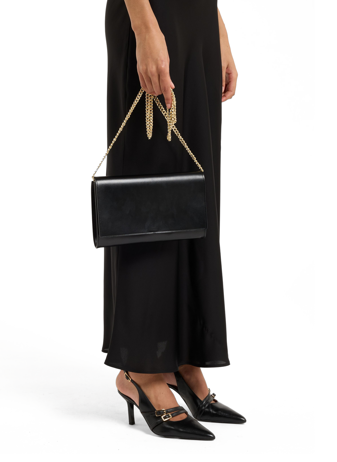 Pochette Hany avec chaîne en cuir SAISON 1865 Noir