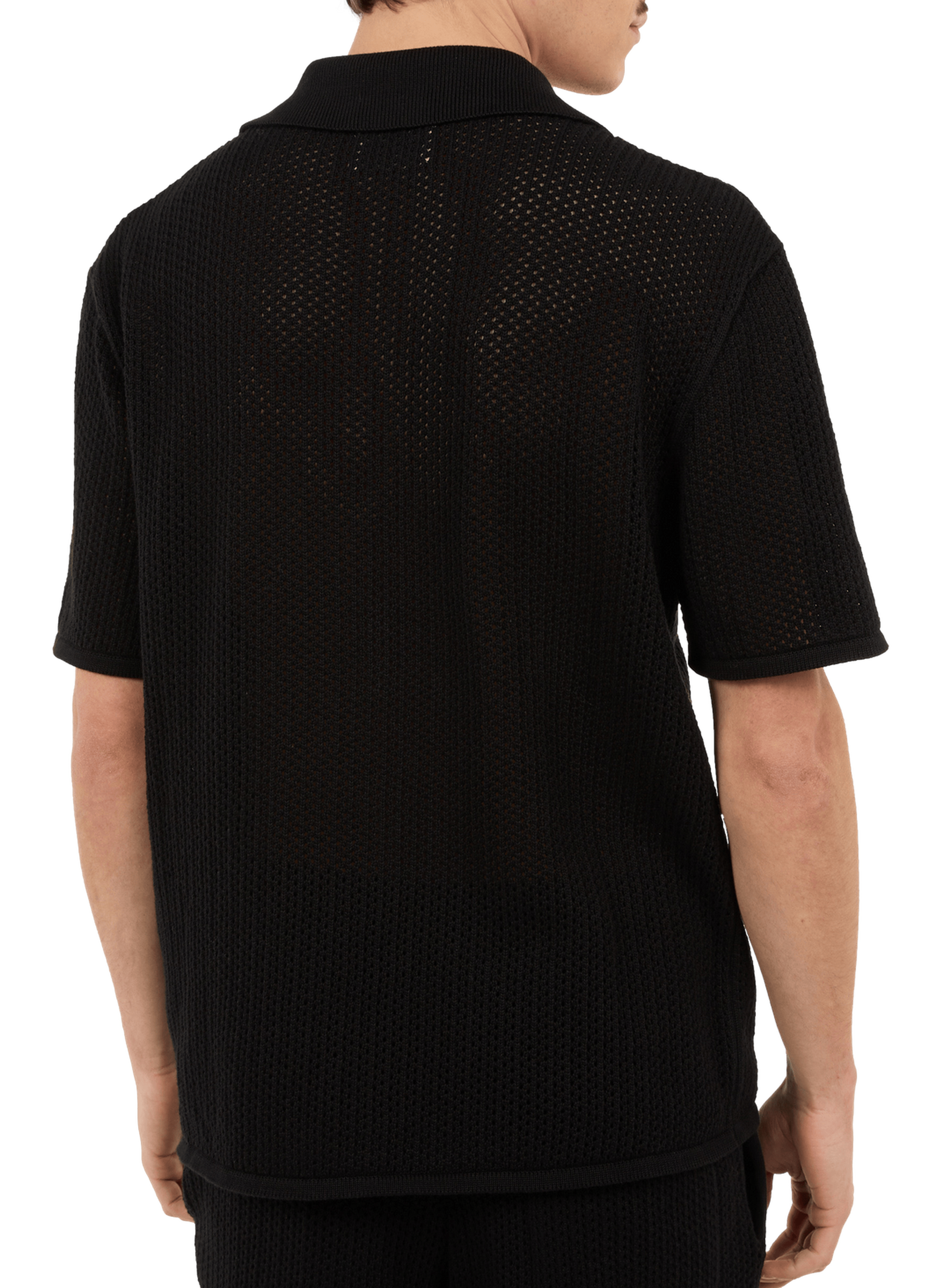 Hesch cotton openwork shirt SAISON 1865 Black