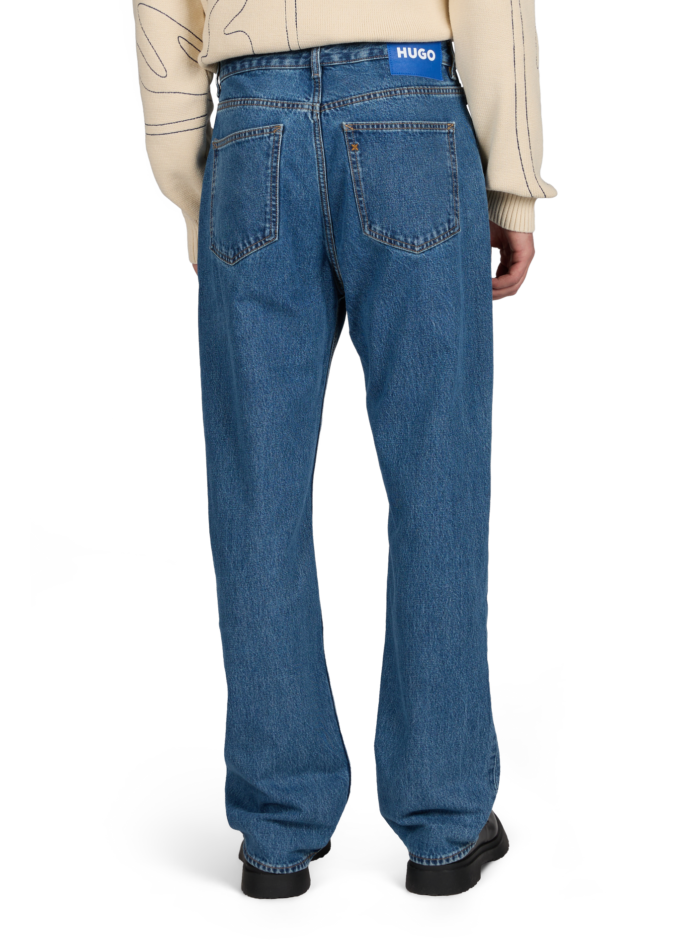 Five-pocket cotton jeans HUGO BLUE Blue