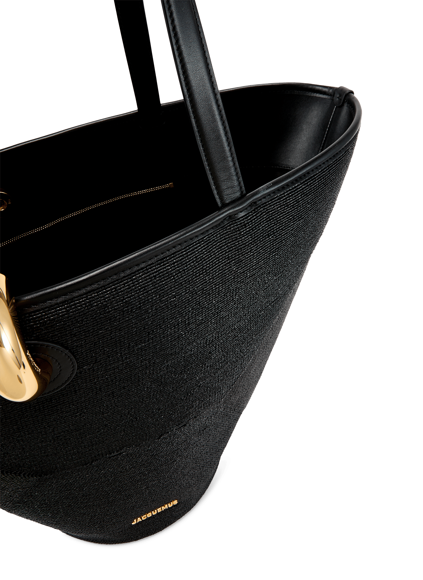 Le Bambino texturé en cuir de vache JACQUEMUS Noir