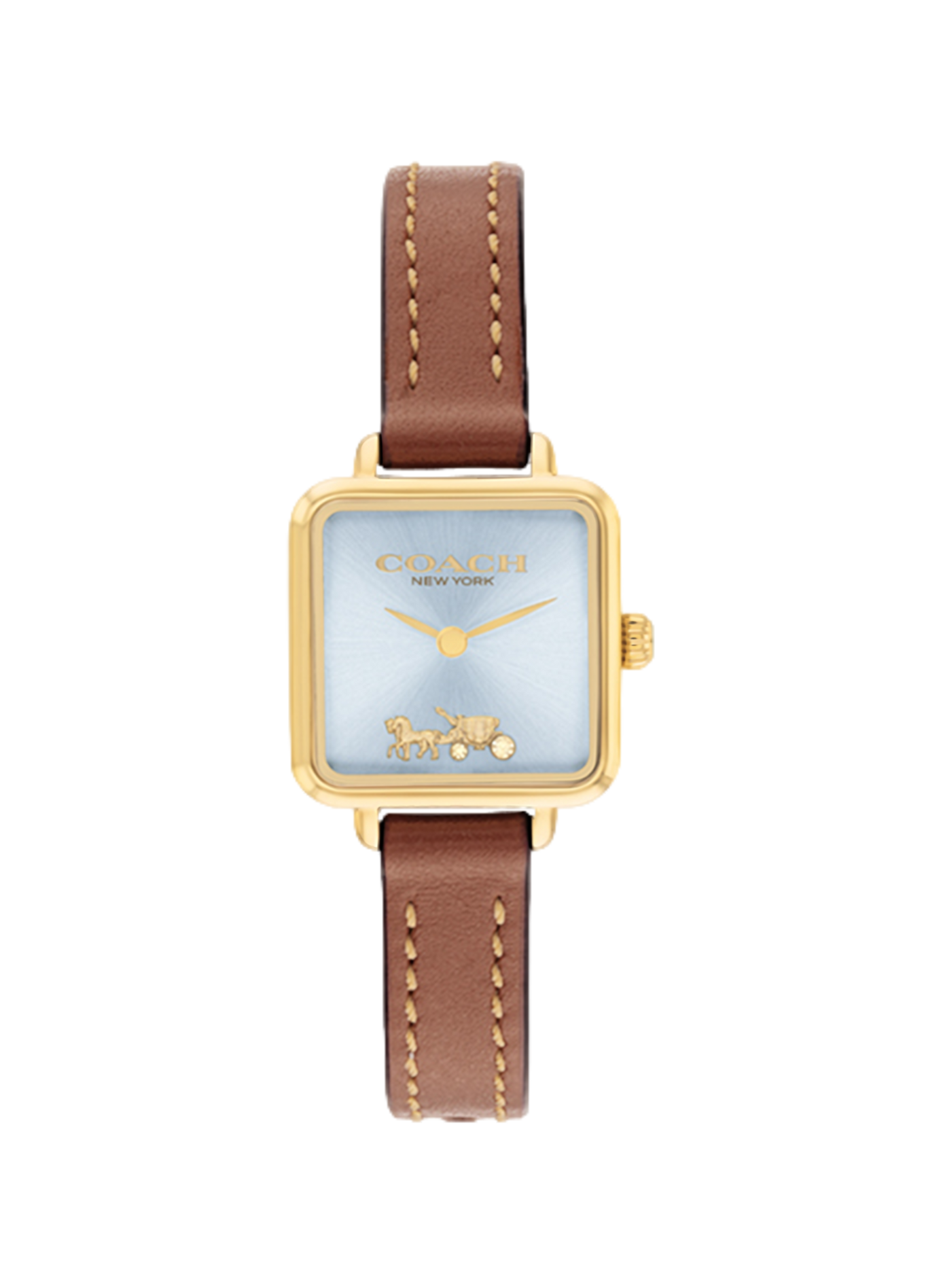 Montre quartz Cass en cuir COACH MONTRES Marron