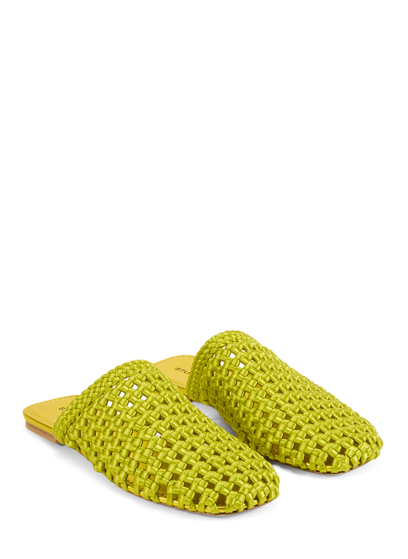 Flat leather Marina mules STUART WEITZMAN Yellow