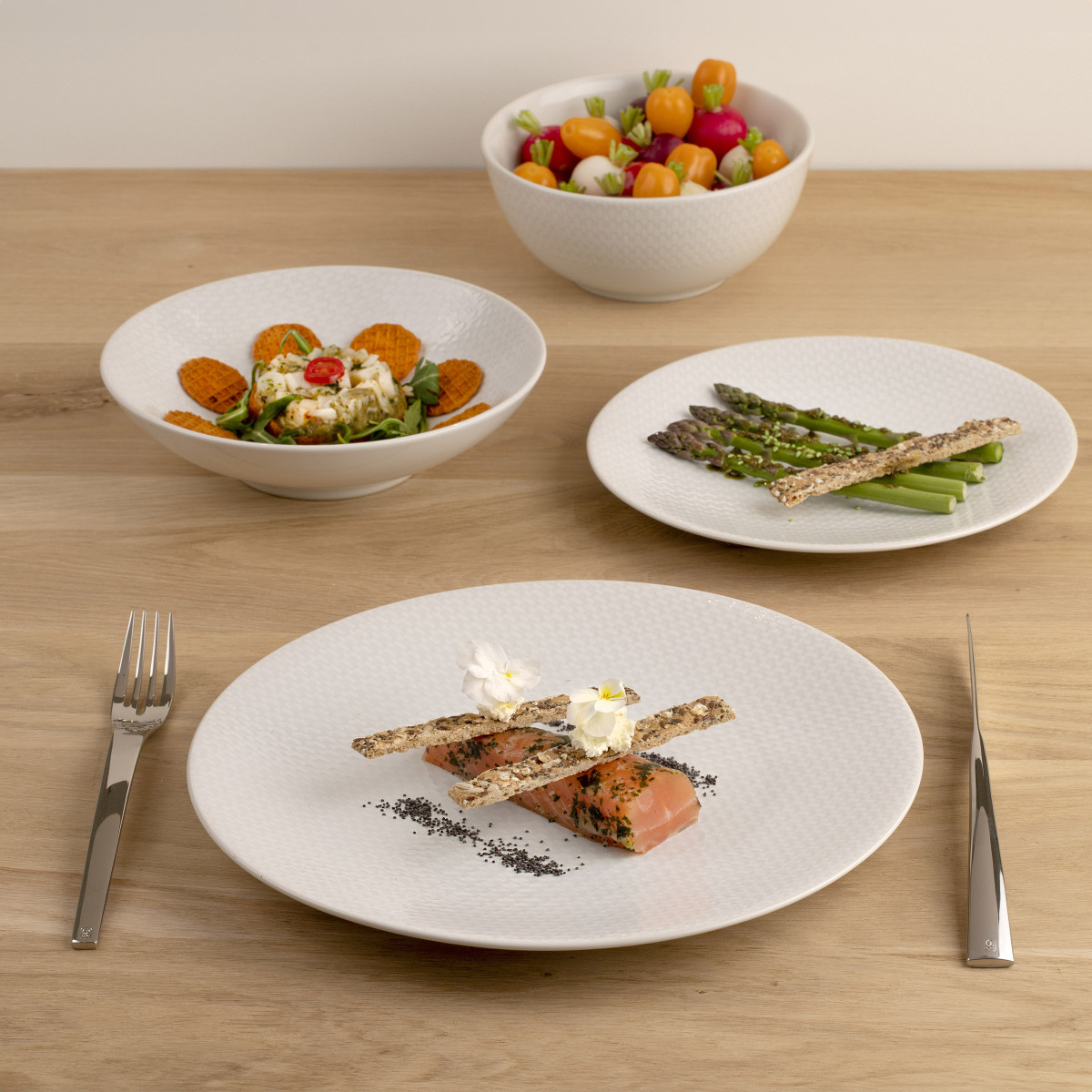 Izy - assiette plate 26 cm (lot de 6) MEDARD DE NOBLAT Blanc