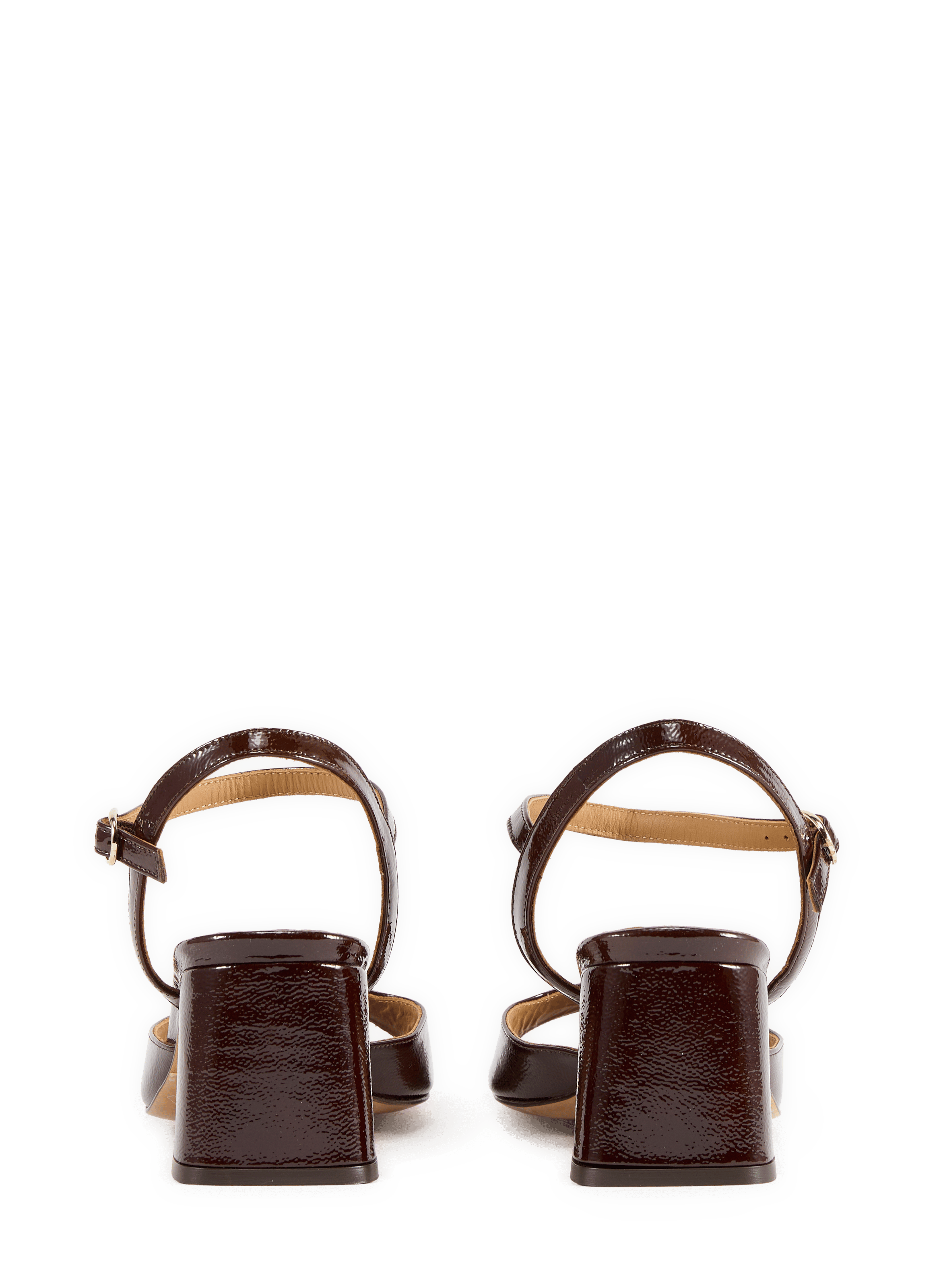 Sandales vernies à talon Vahina BOBBIES Marron