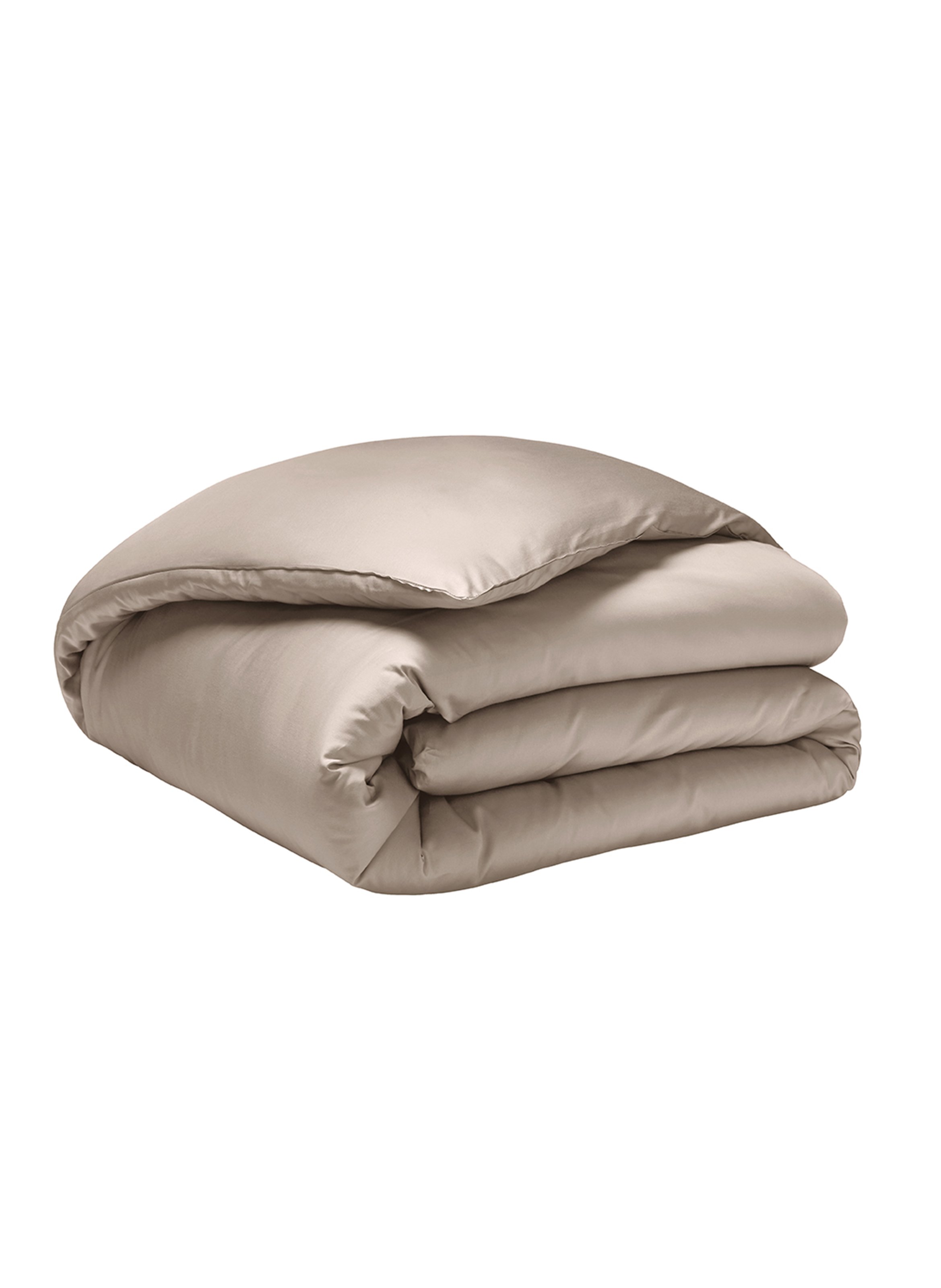 Housse de couette unie en satin de coton bio, teophile ALEXANDRE TURPAULT Marron