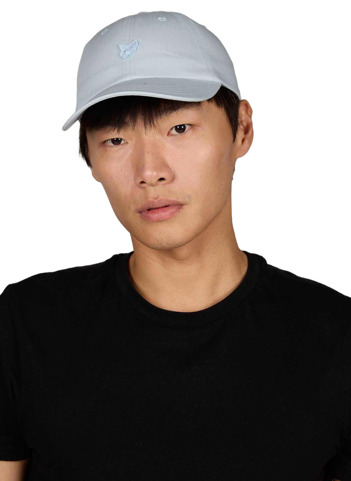 Gorra de algodón con logo LYLE & SCOTT Azul