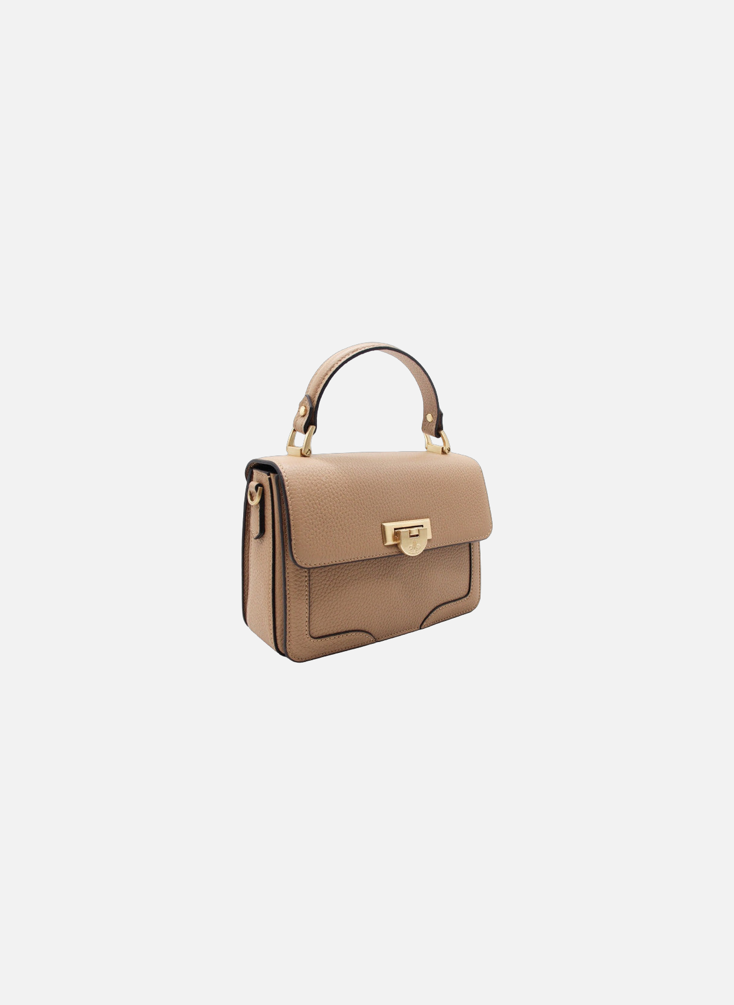 Auteuil | sac à main en cuir de vachette POURCHET Marron