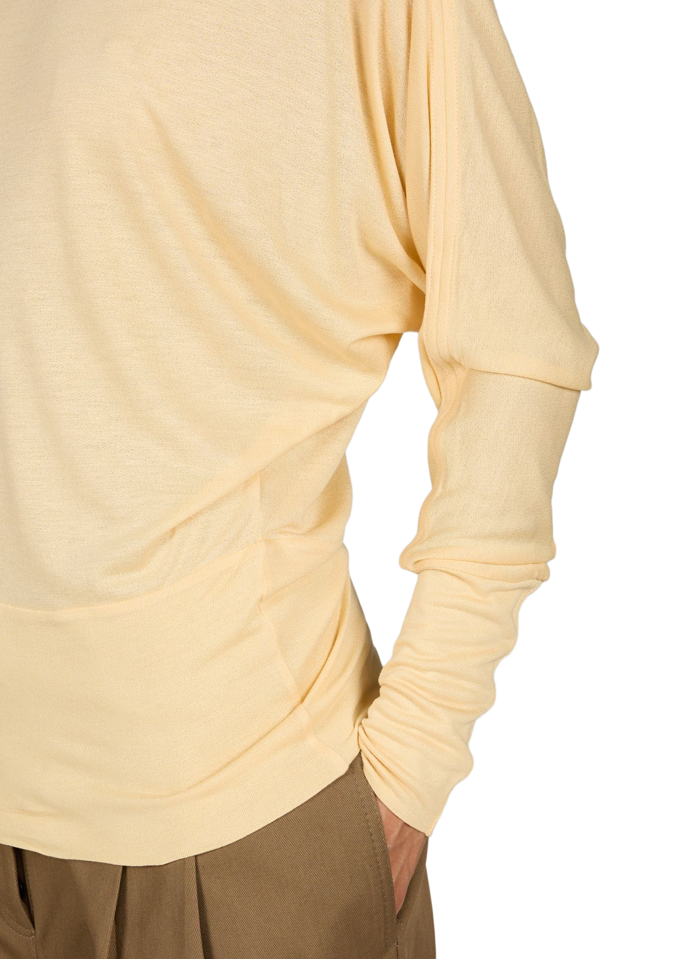 Top uni à col bateau TOTEME Jaune